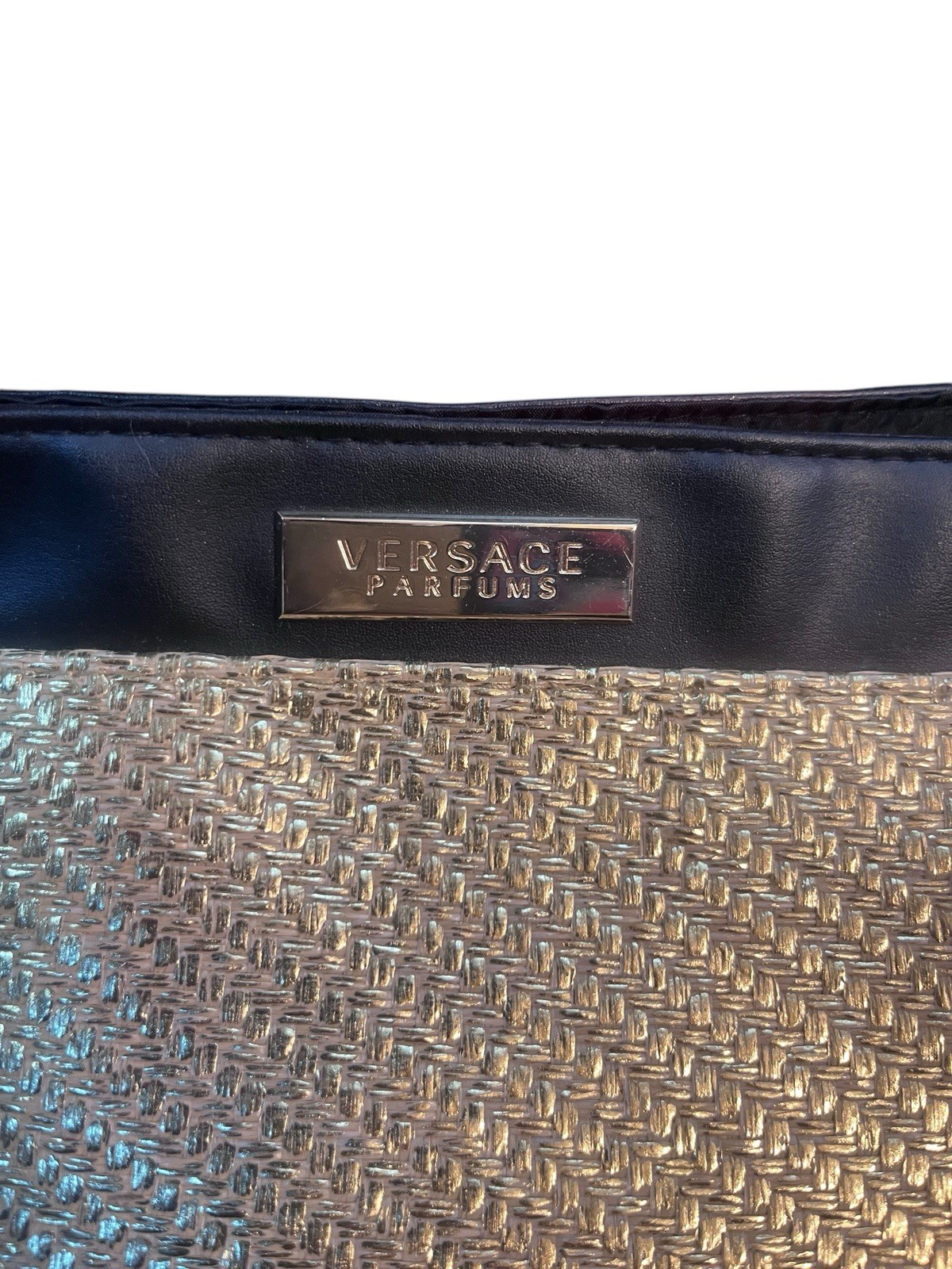 Versace Large Gold Tote Bag And NEW Red Jeans 2.5 Fl Oz Perfume With Tin