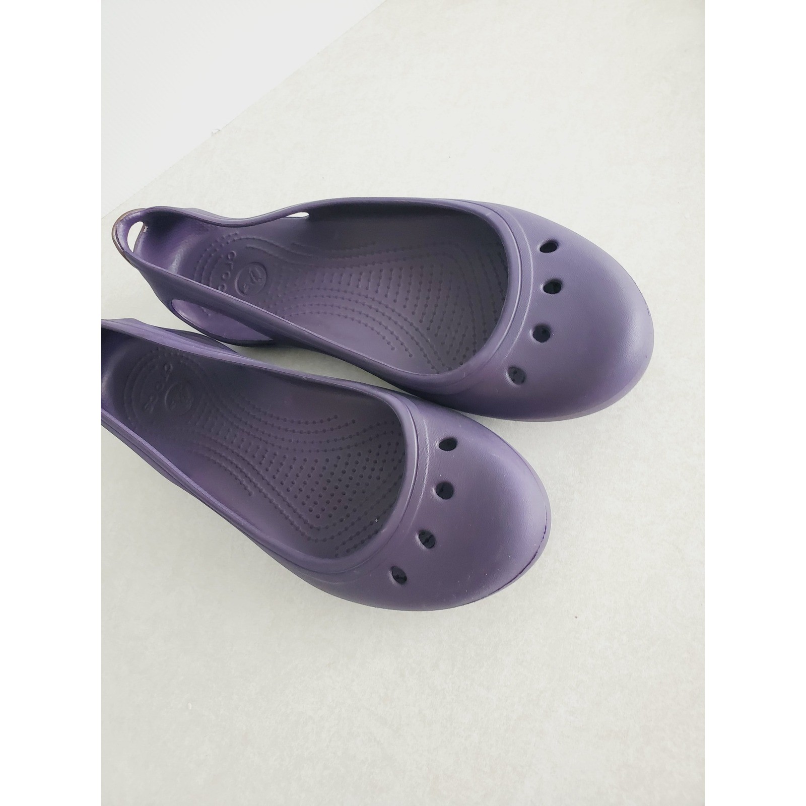 Crocs Kadee Flat Purple Slip On Comfort Casual Walking Shoes Women 9