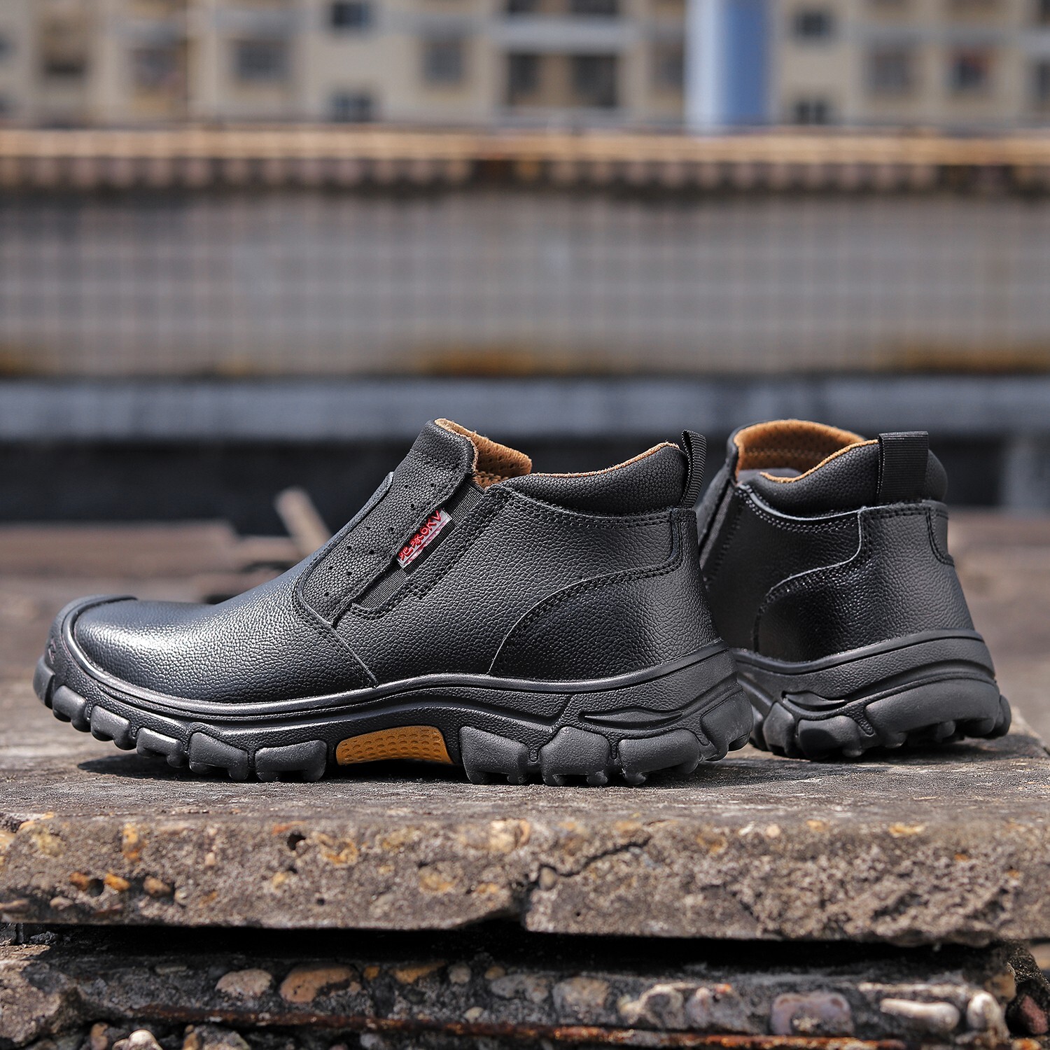 Steel toe shoes for Men New Composite toe work boot Anti-slip Welder Boots
