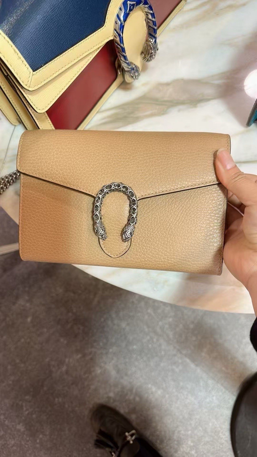 Gucci Dionysus Tiger Head Buckle Wallet Crossbody Bag Mini Women’s 7.8×1.5×5 in