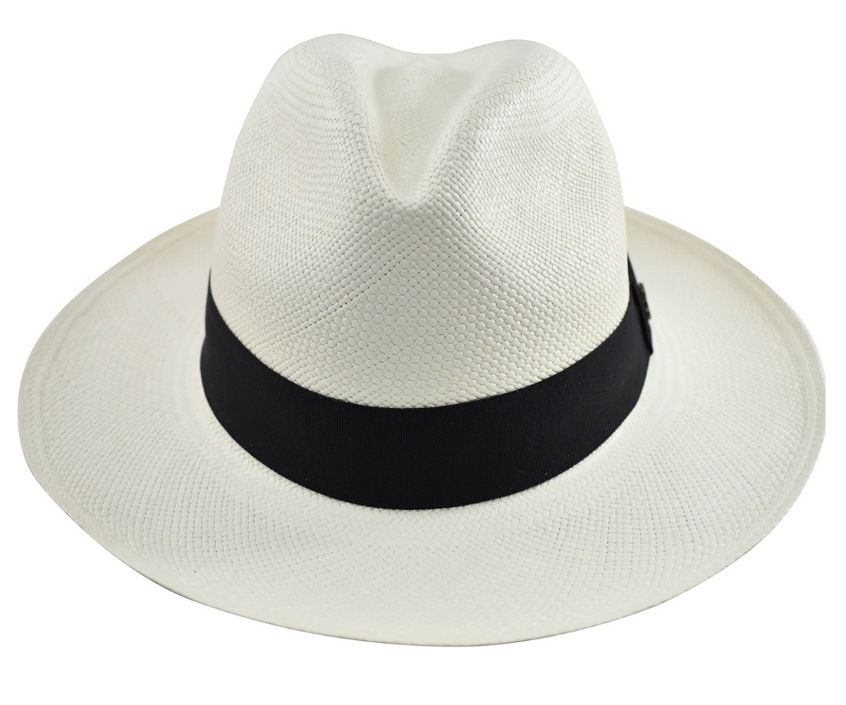 White Fedora | Genuine Panama Hat | Handmade in Ecuador | EA + HatBox