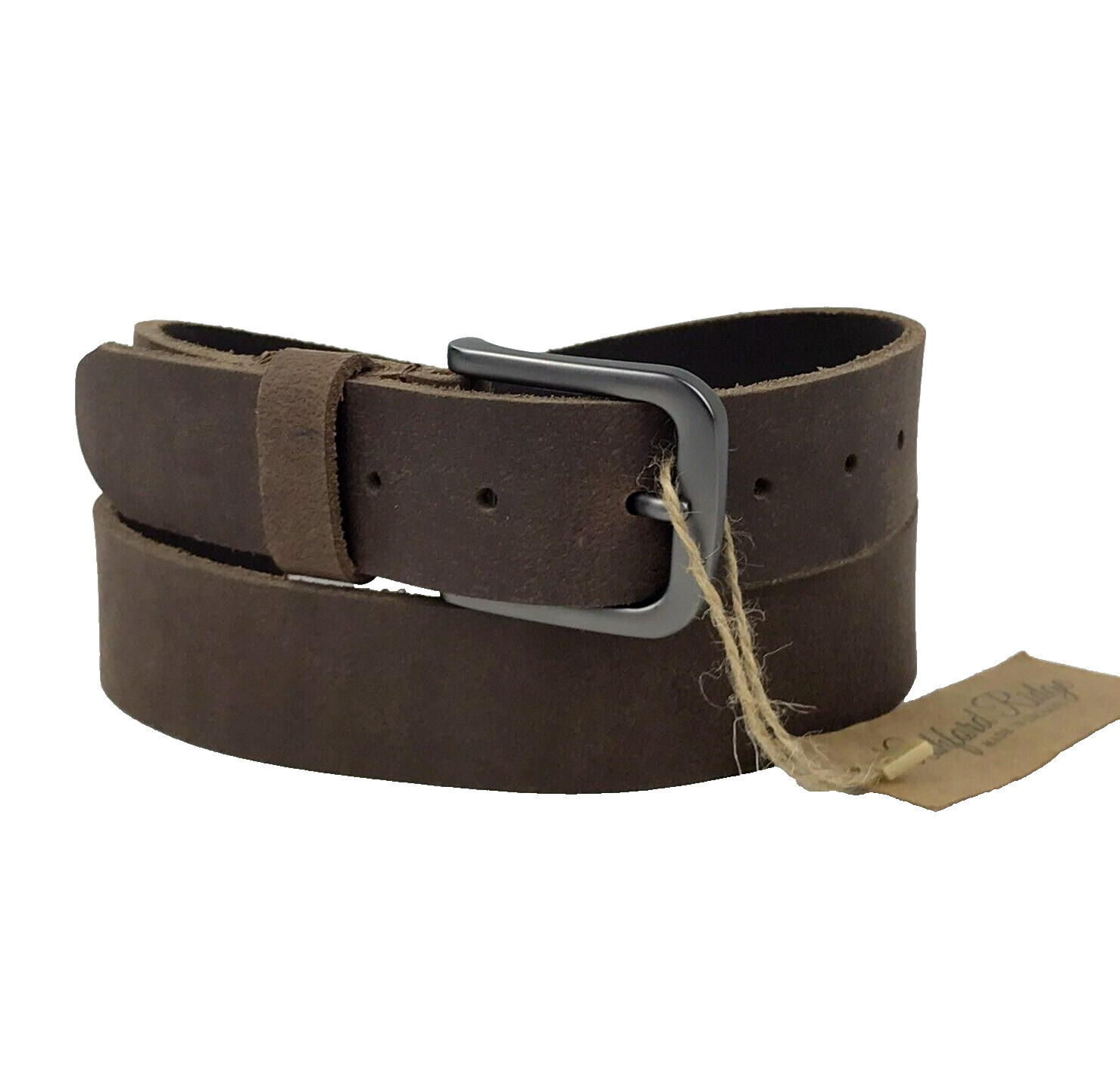 Ashford Ridge Belt Mens 38 40 Brown Full Grain Leather England 2 3/8″ Wide NEW