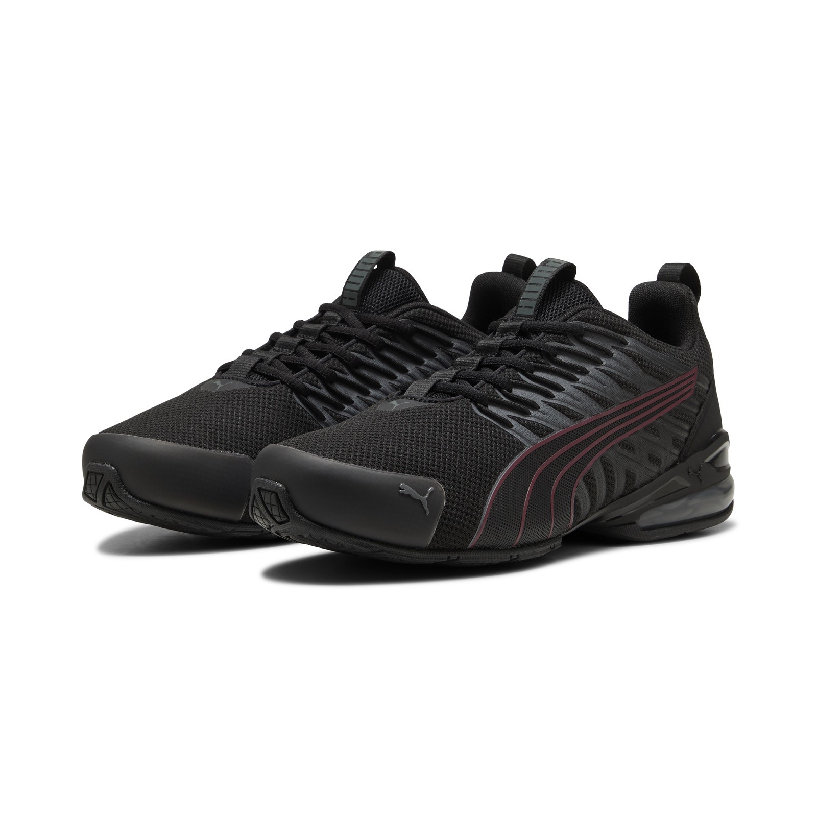 Puma Voltaic Evo 37960126 Mens Black Mesh Lace Up Athletic Running Shoes