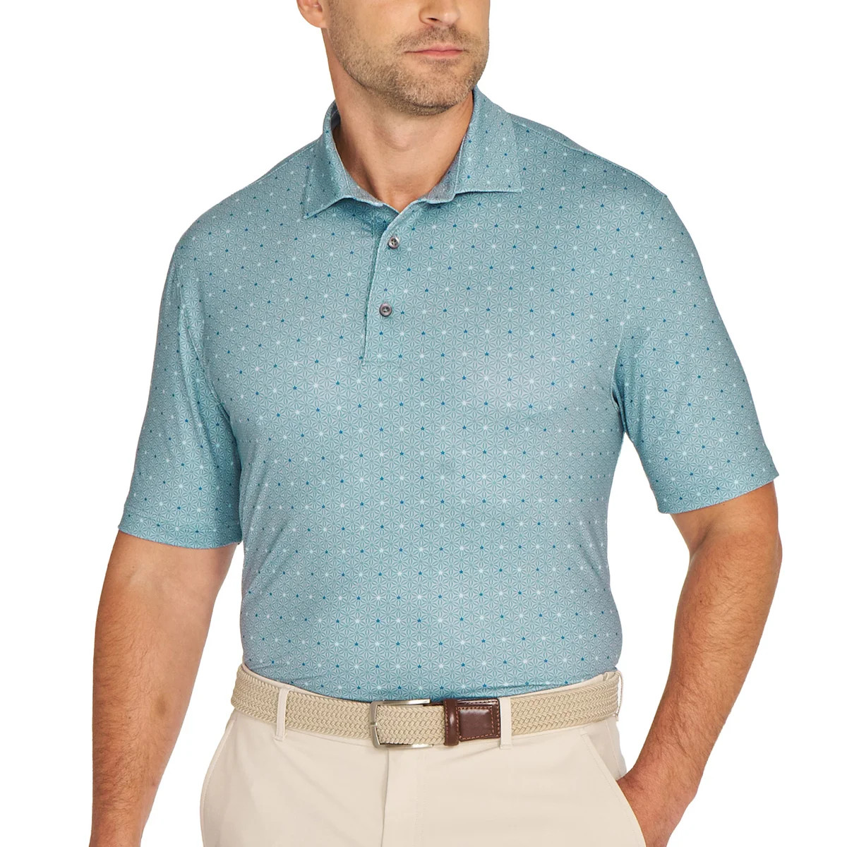 Greg Norman Mens ML75 Stretch Polo Shirt Golf Moisture Wicking Jersey Casual New