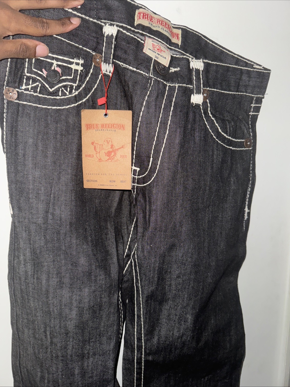 True Religion Men’s Geno Slim Fit Straight Jeans, Size 30
