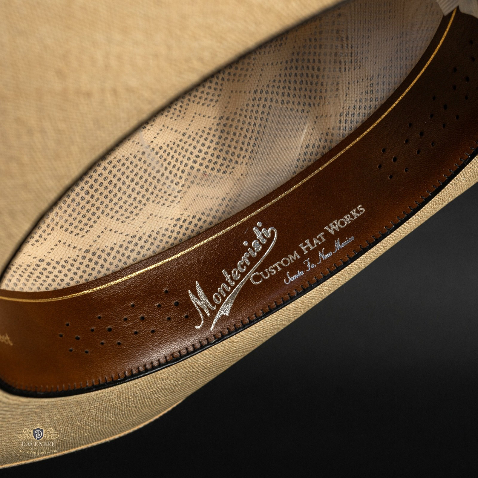 Montecristi Custom Hat Works Three Point Semi-Calado Straw Panama Natural 7 3/8