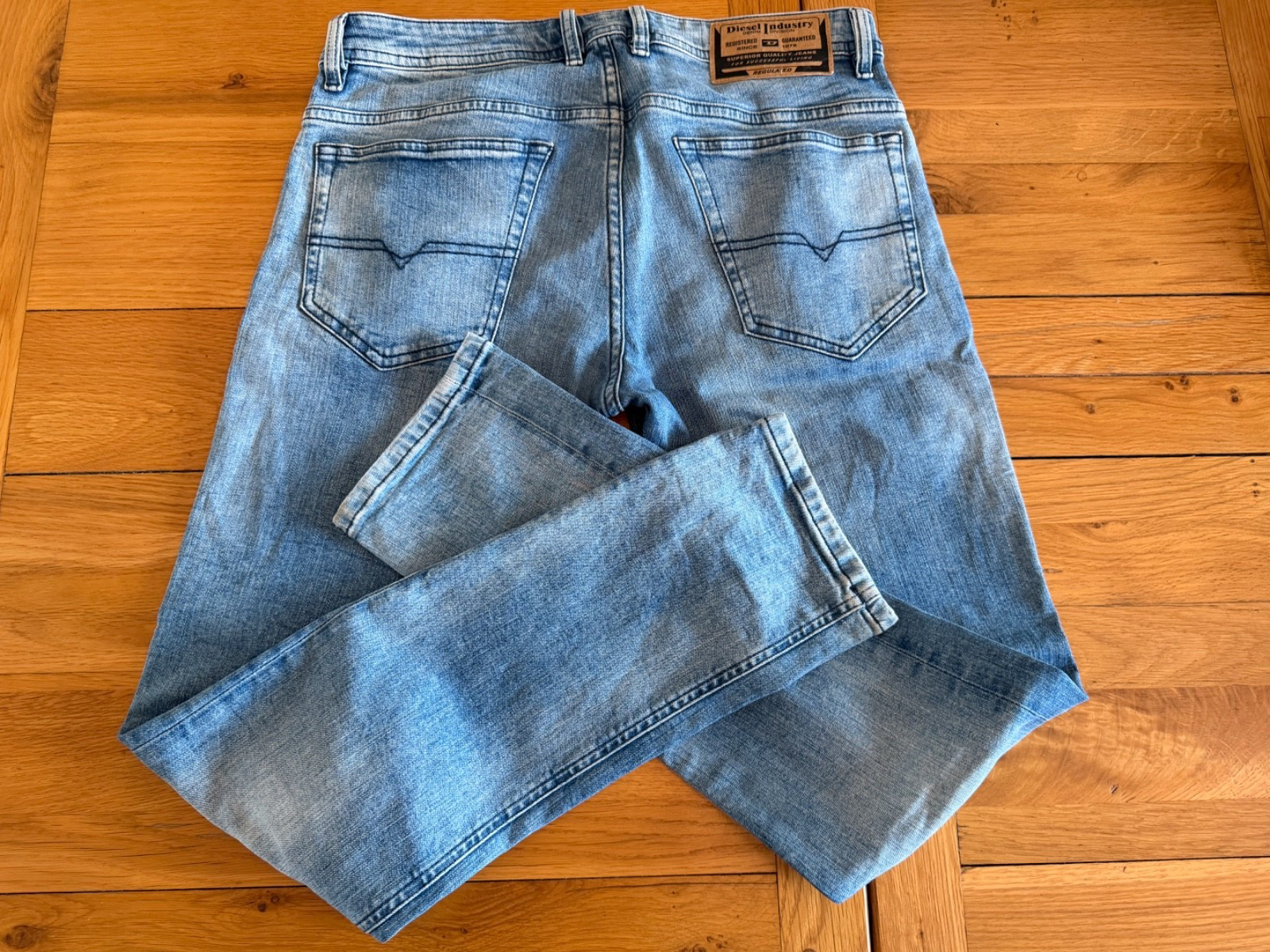 Mens Diesel THOMMER-R Stretch Slim Skinny Blue Jeans W32 L32 Wash RB066
