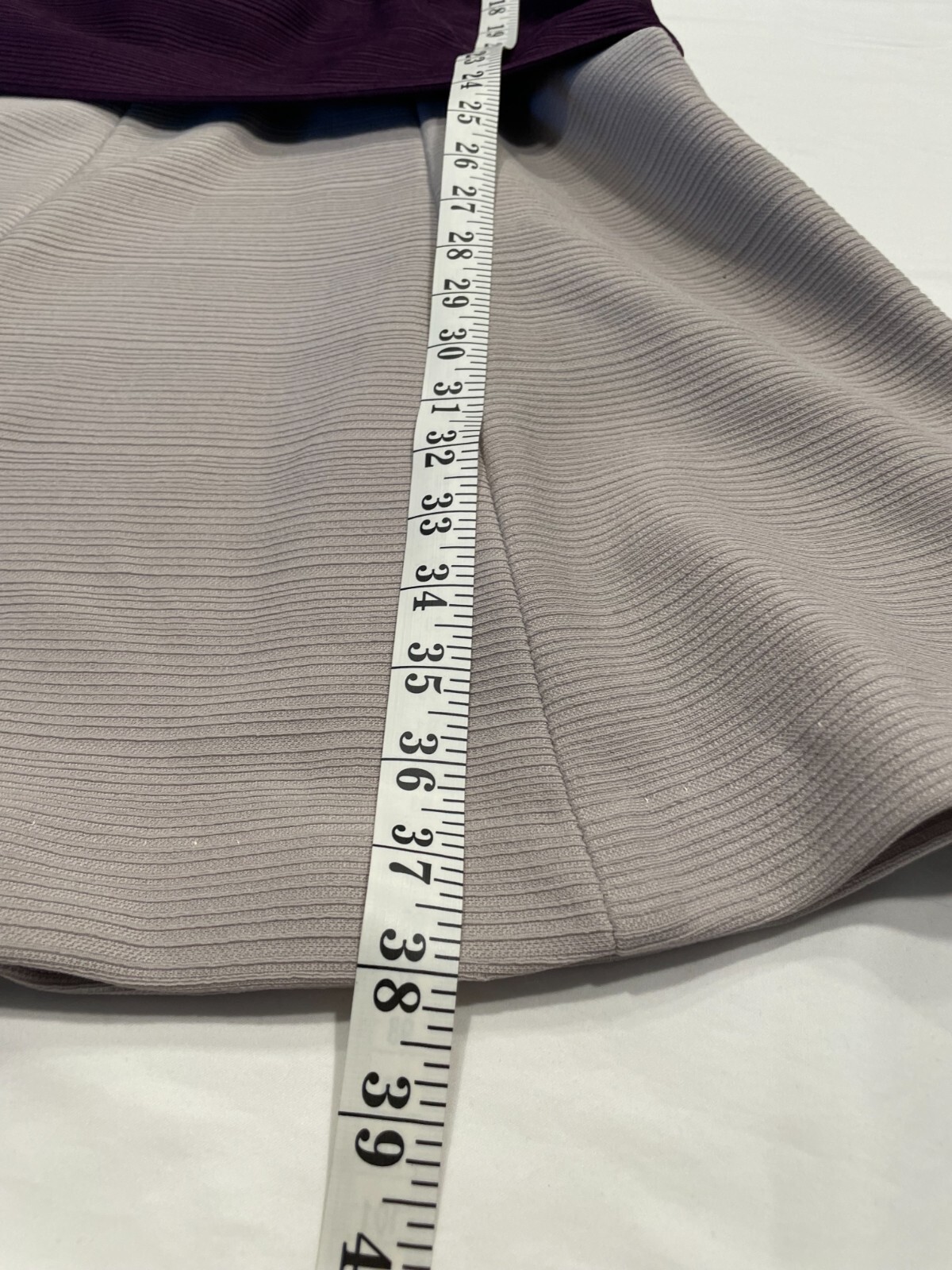Vintage Burt Stanley Layered Twofer Dress 16 Two Tone Colorblock Purple Gray