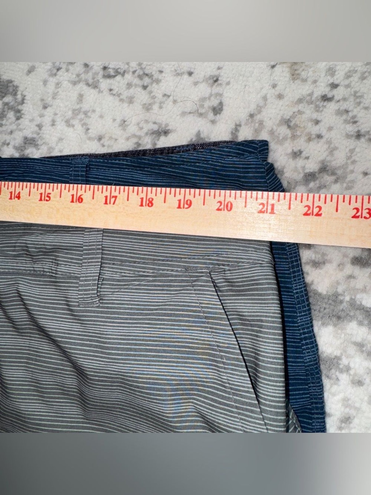 Hang Ten Men’s Striped Chinos – Blue and Gray