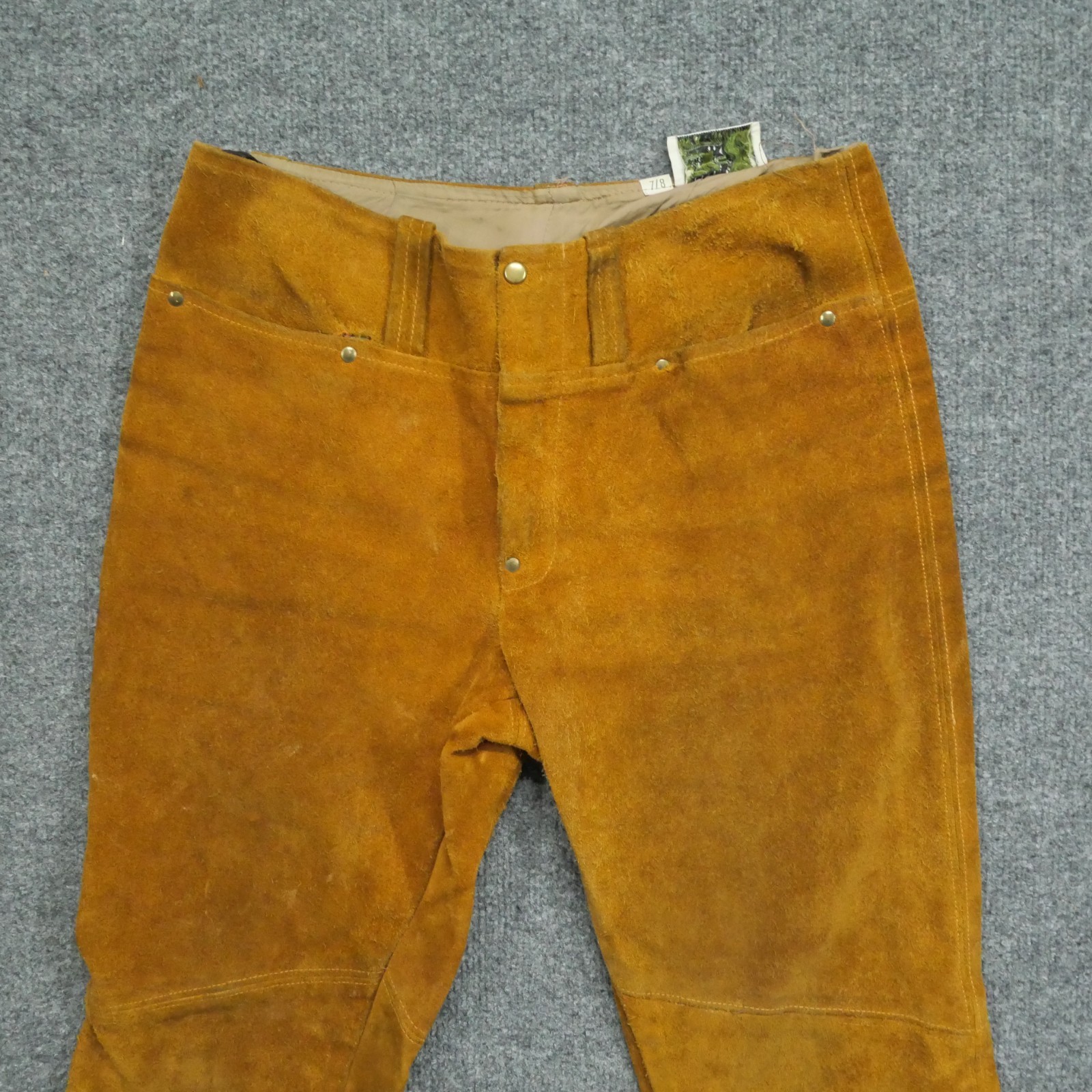 Vintage Jorgens Leather Design Pants Womens 7 8 30×30 Brown Suede Western 60s