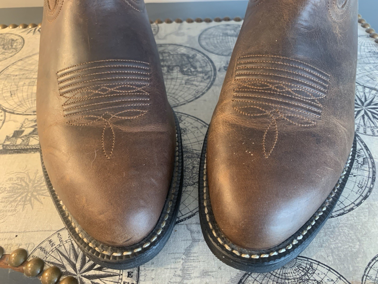 Ariat Men’s 34725 Brown Western Heritage Toe Boots Size 9.5EE