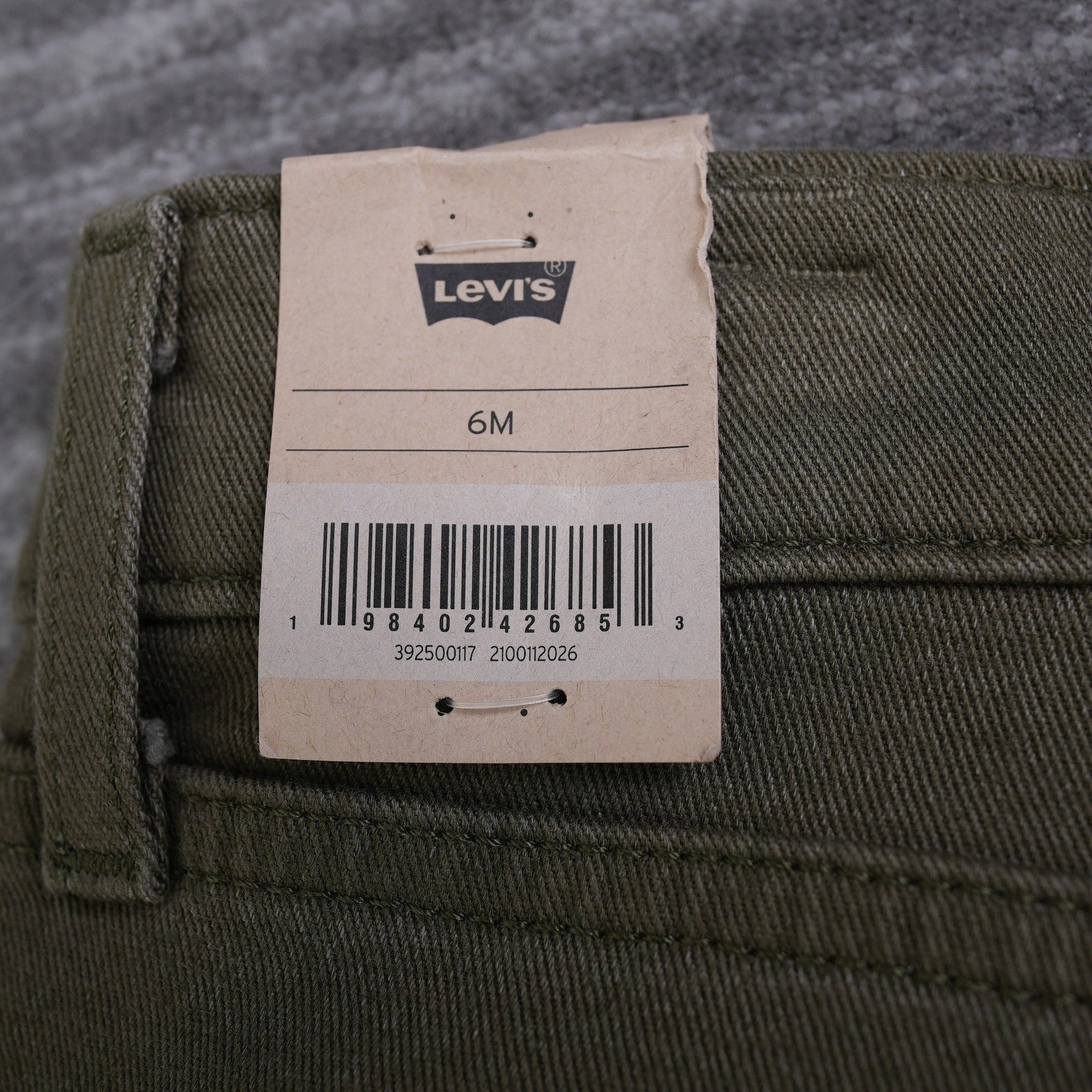 Levis Classic Straight Leg Jeans Womens 6M Olive Green Mid Rise New Tag 30×30.25