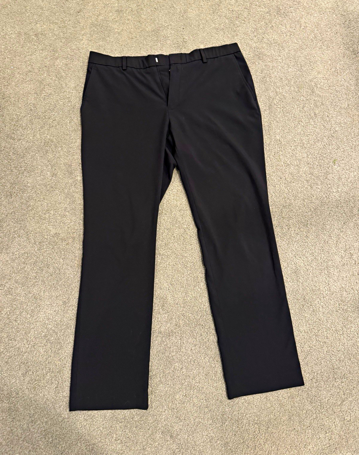 Tommy Hilfiger Flex Men’s Black Dress Pants Flat Front Straight Leg 34/30