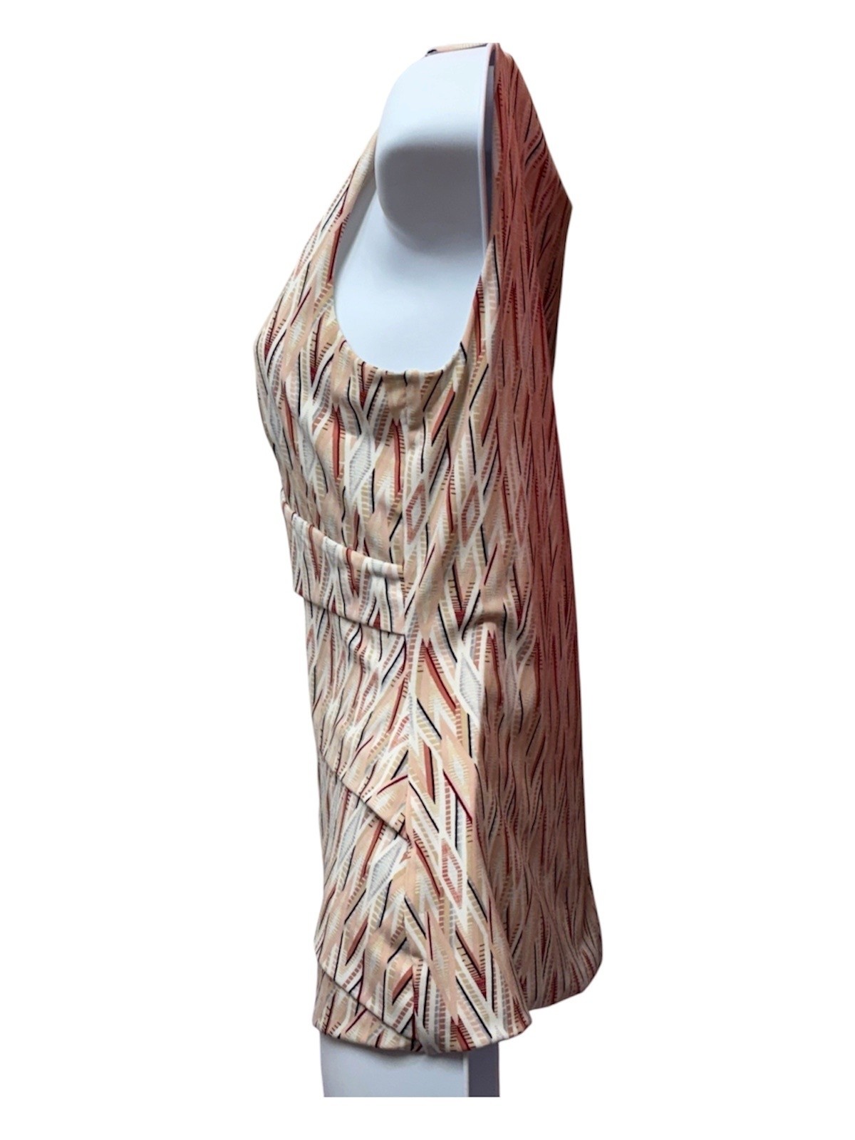 White House Black Market Sleeveless Tank Geometric Pattern in Warm Tones Size S