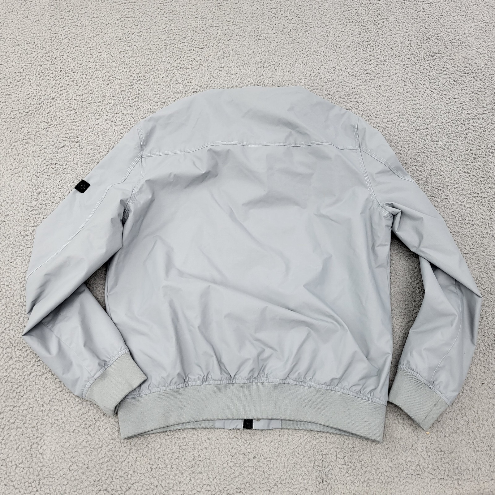 Ben Sherman Jacket Mens Large Gray Bomber Zip Snap Pockets