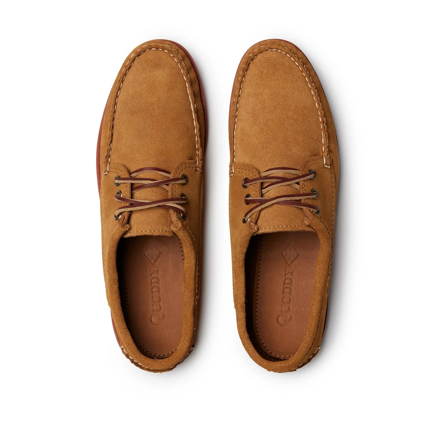 Quoddy Blucher Suade Moccasins with Vibram Outsoles Size 8