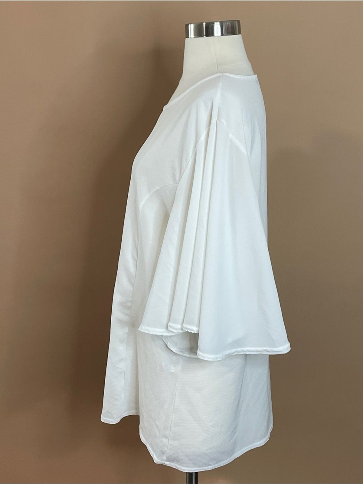 Boohoo Curve White Bell Sleeve Blouse Plus Size 20 US 20
