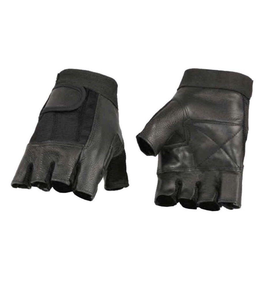 Weightlifting Leather GlovesMotorcycle Cycling Exercise Gym Fingerless Workout