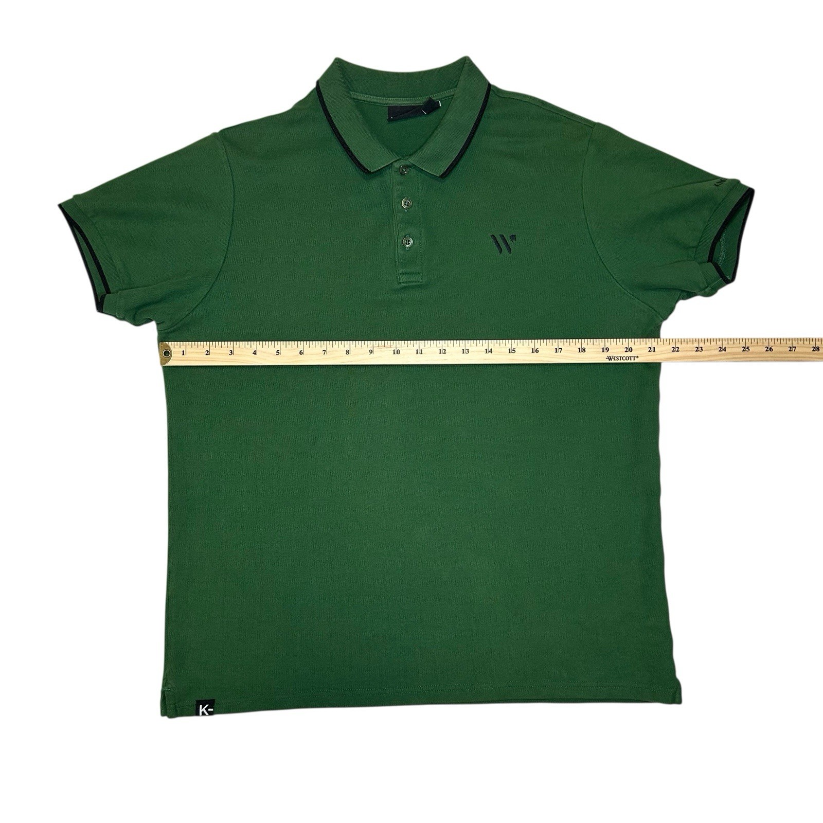 Kingsland Green Polo Men’s Size Medium With Black Trim