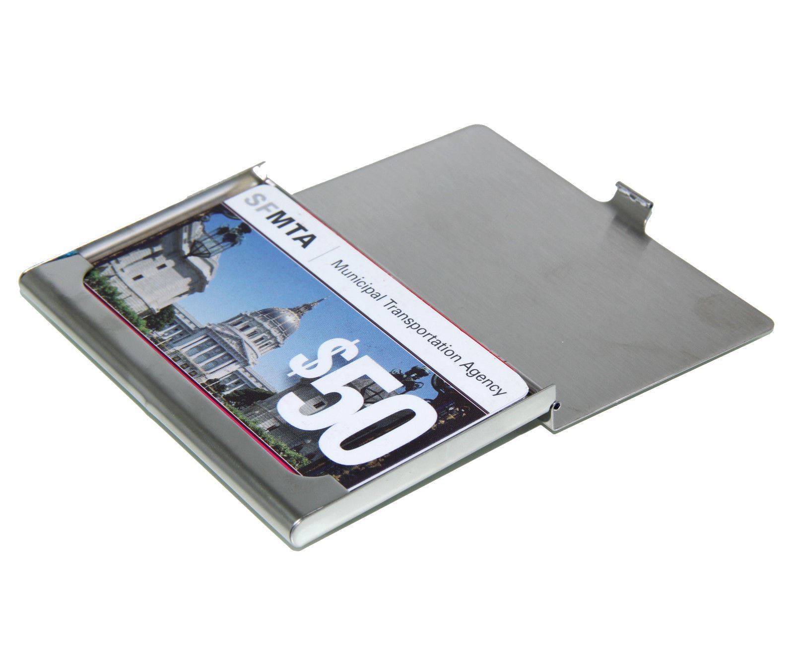 Stainless Steel RFID Blocking Credit Card Holder for Men & Women Wallet Case