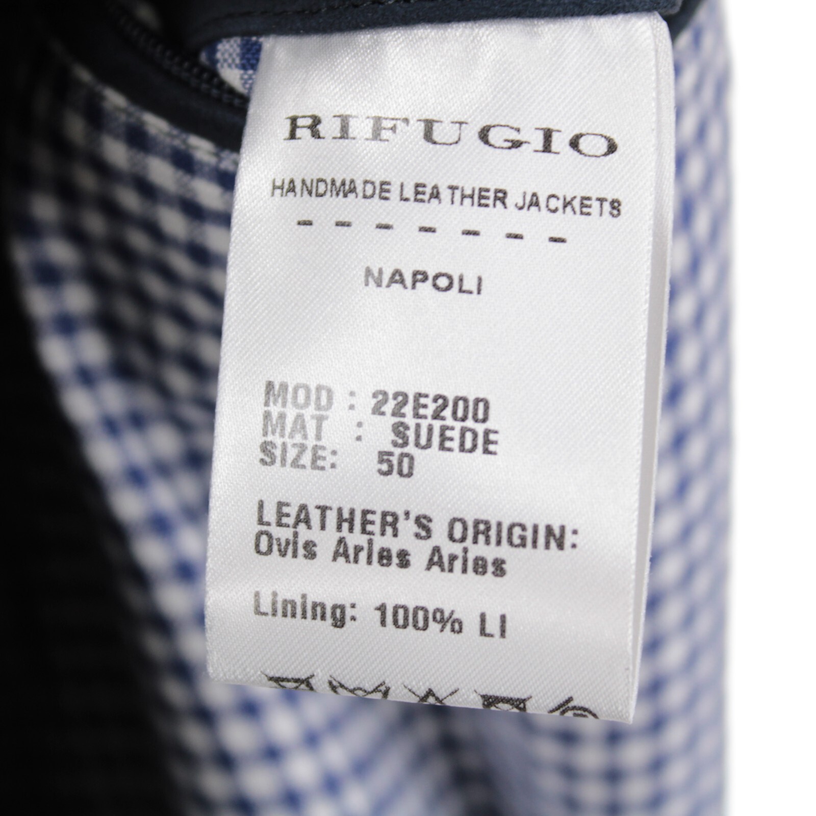 Rifugio NWD Vest / Bodywarmer Size 50 (Medium US) In Navy Blue Suede Handmade