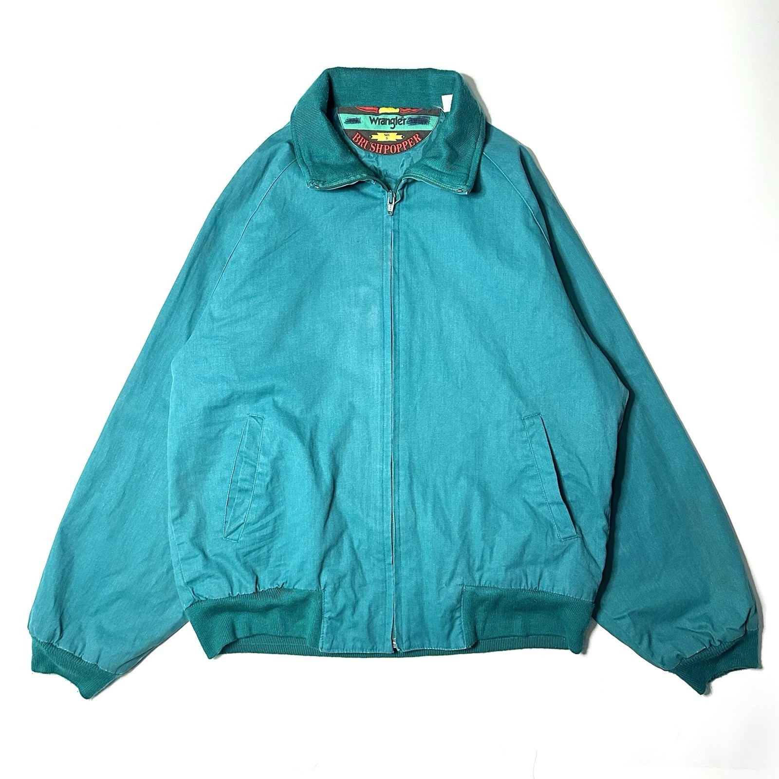 【80s】【Wrangler】【BRUSHPOPPER】Embroidered Logo full zip Jacket Vintage casual