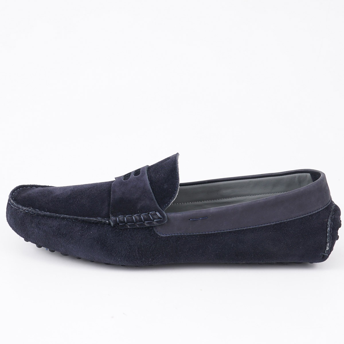 Brett Johnson Navy Blue Calf Suede Driving Moccasins 10.5 (Eu 43.5) Shoes NIB