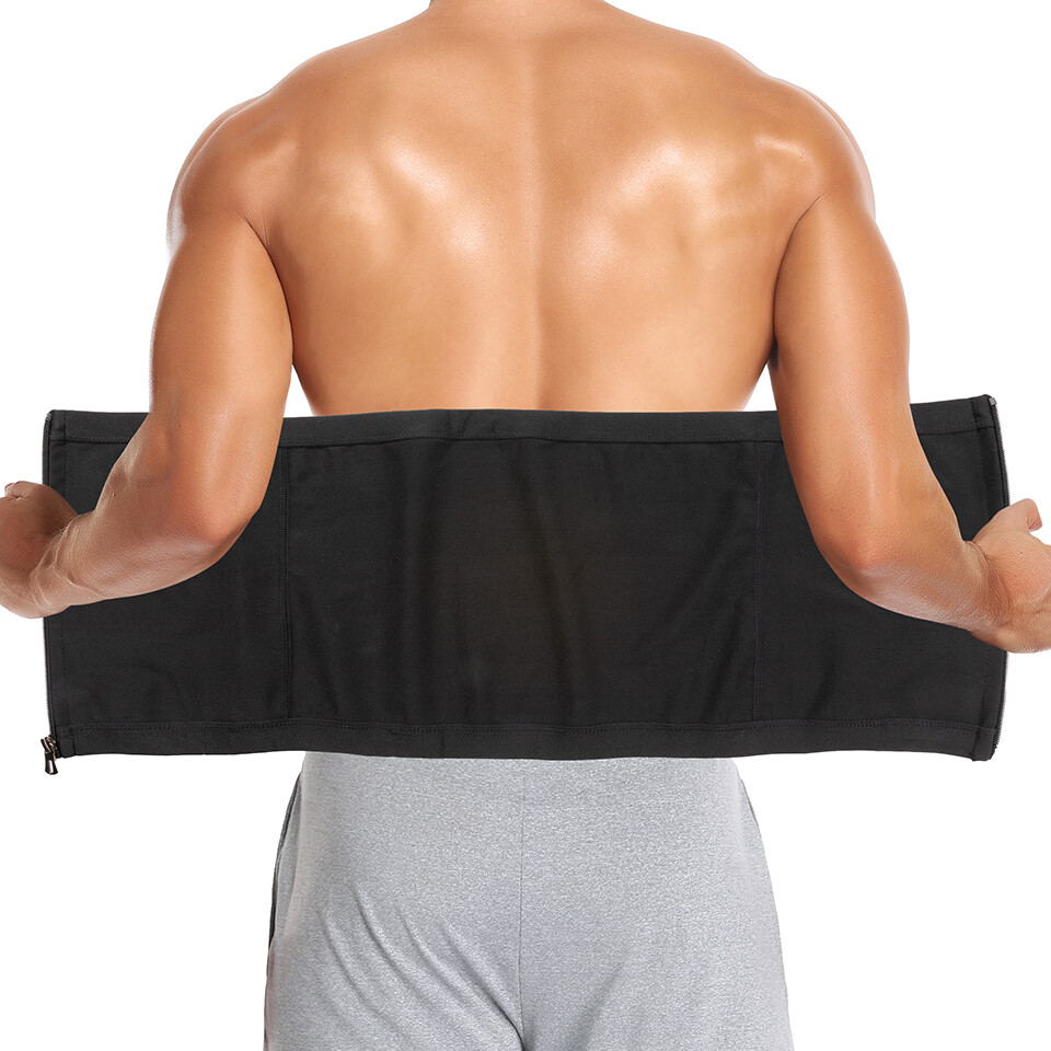 Men’s Waist Trimmer Sauna Belt Sweat Band Wrap Body Shaper Fat Burner Shapewear
