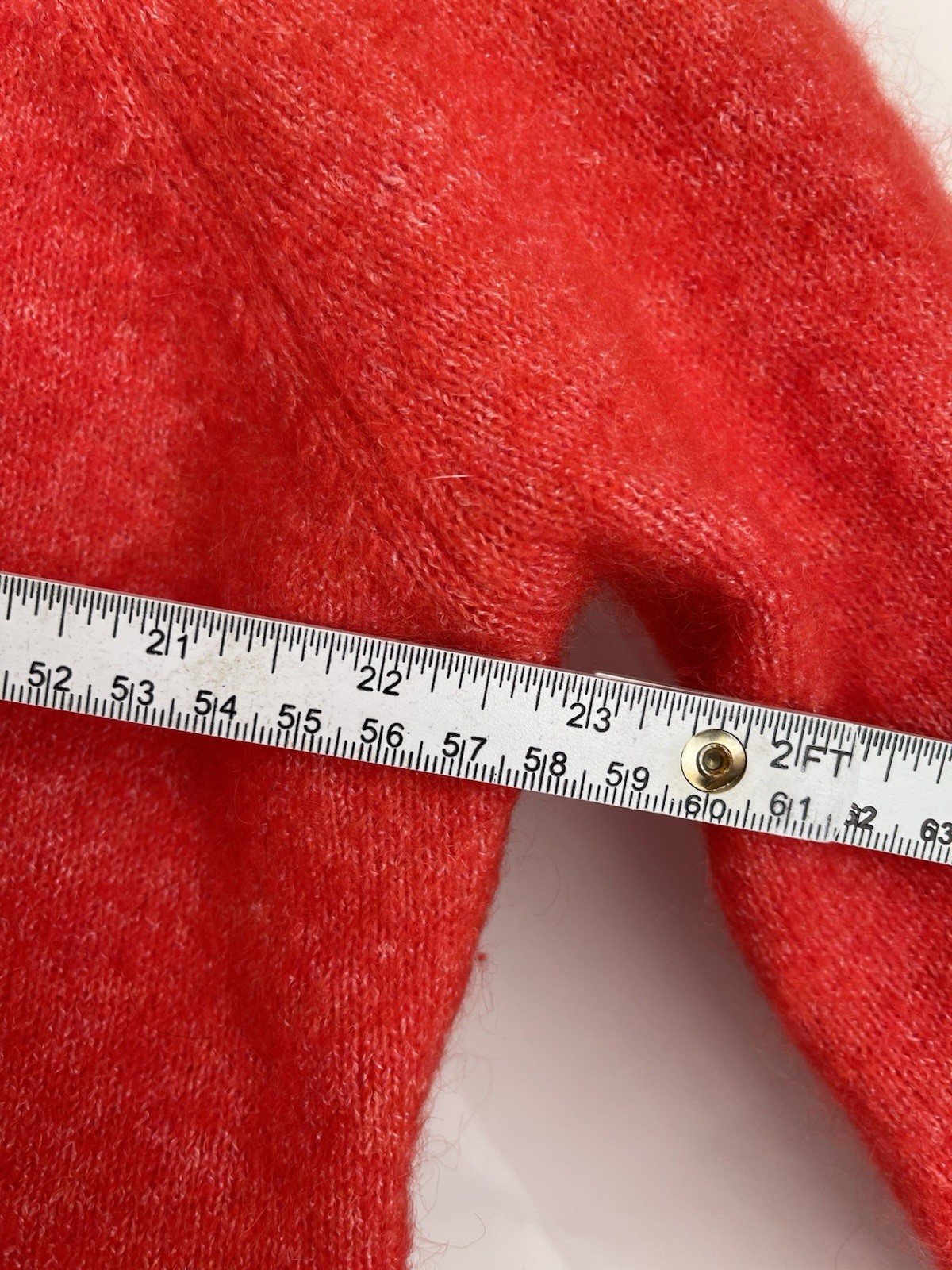 La Maille Sezane Paris Rue SaintFiacre Watermelon Red Mohair Wool Sweater S READ