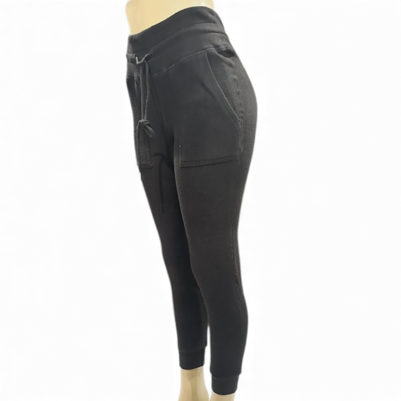 White Birch Joggers: Womens Solid Soft Fleece-Like Drawstring Pant w Pockets NWT