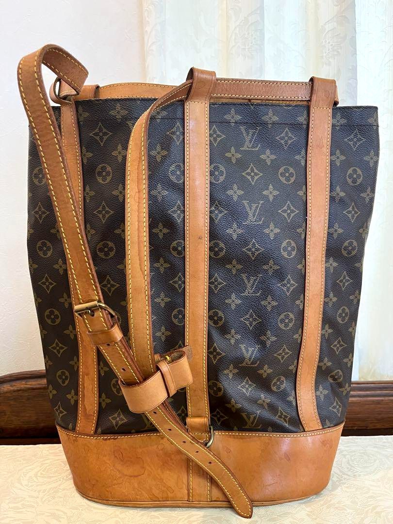 Rare LOUIS VUITTON Randonee Monogram Shoulder Bag M42244 Vintage 12.6in Auth