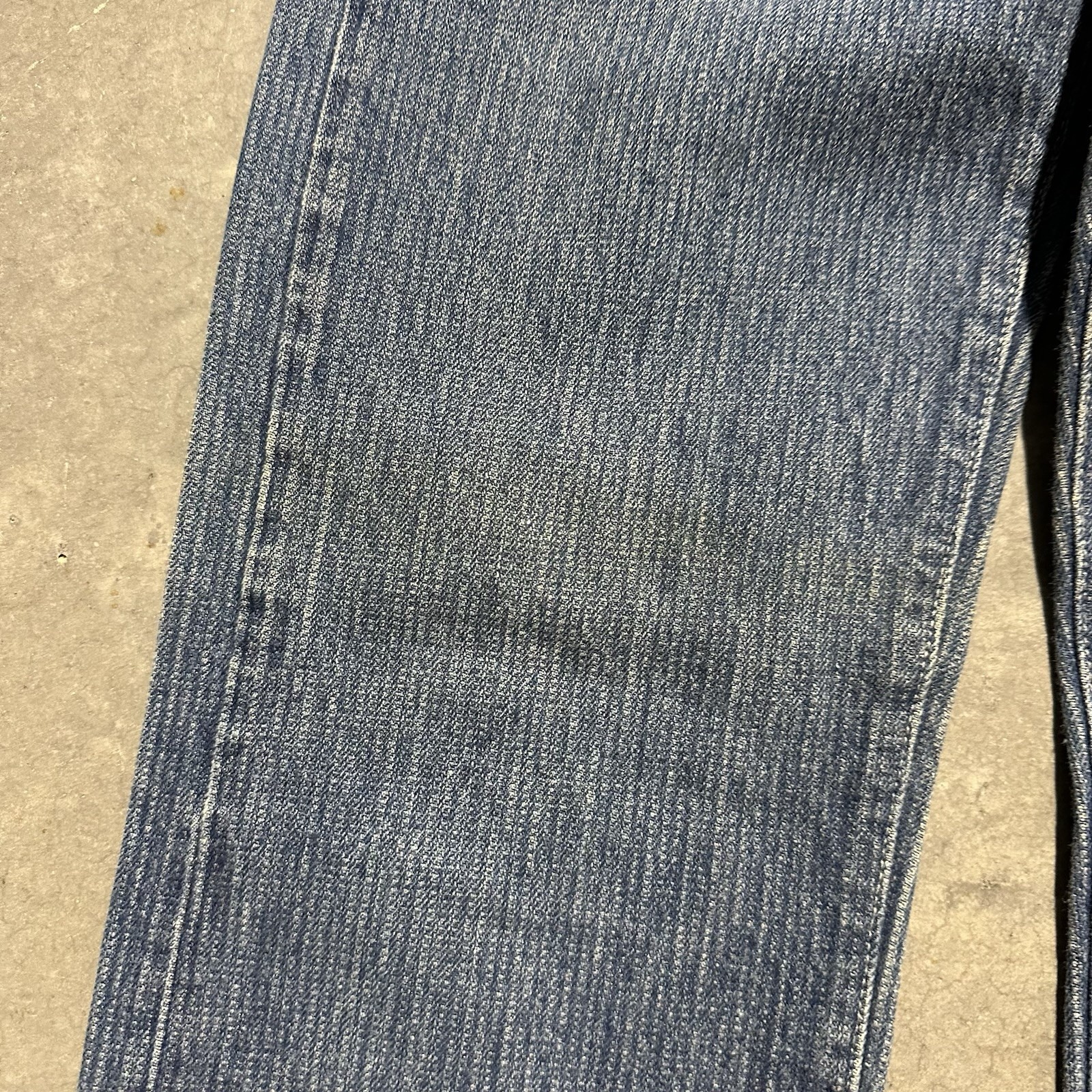 Vintage 80’s Levi’s 501 29×35 Wabash Pinstripe Blue Jeans Button Fly Made USA