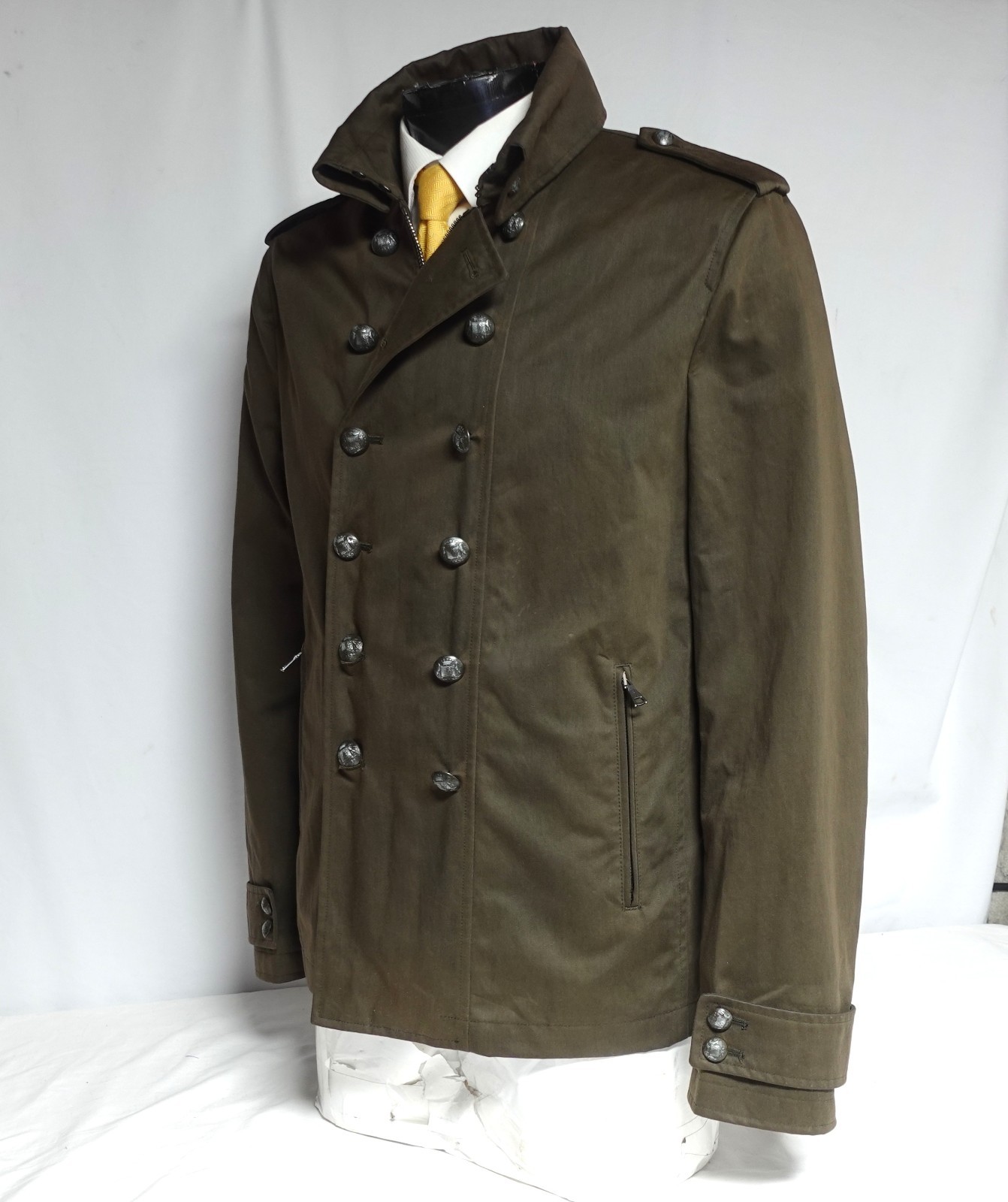 John Varvatos Double-Breasted Military Jacket IT 52 US 42