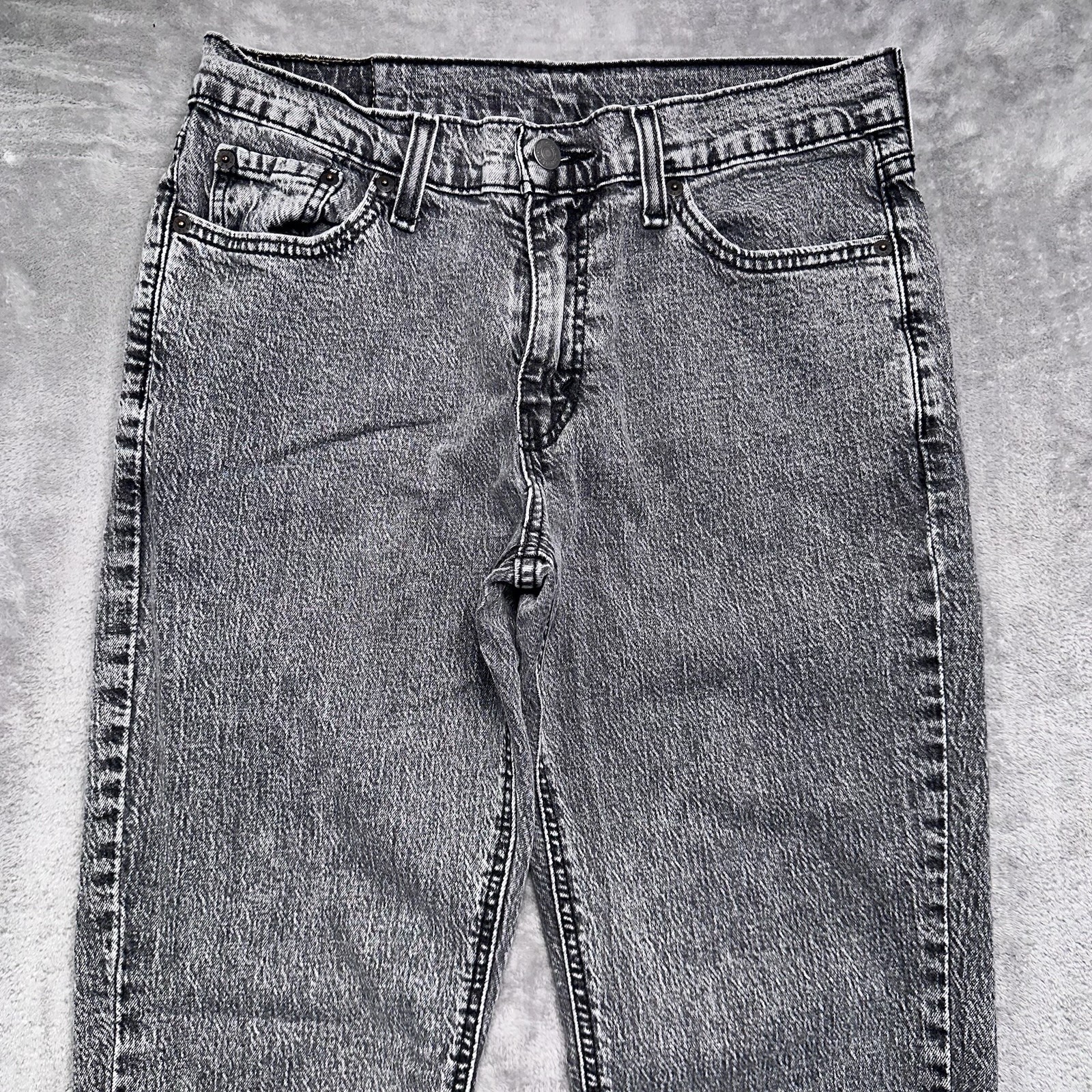 Levi’s 541 Black Acid Wash Athletic Fit Taper Denim Jeans Men’s Size 30Wx29L
