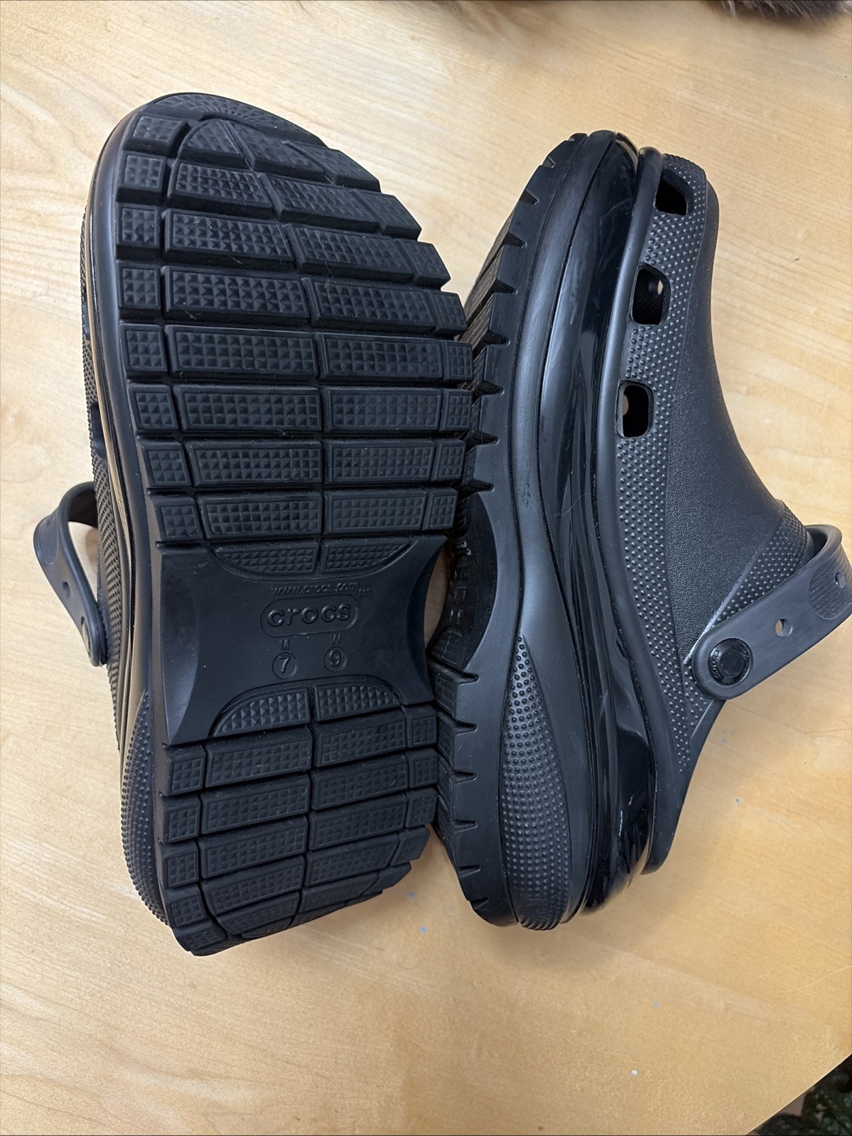 Crocs Platform Black Clog W9/M7