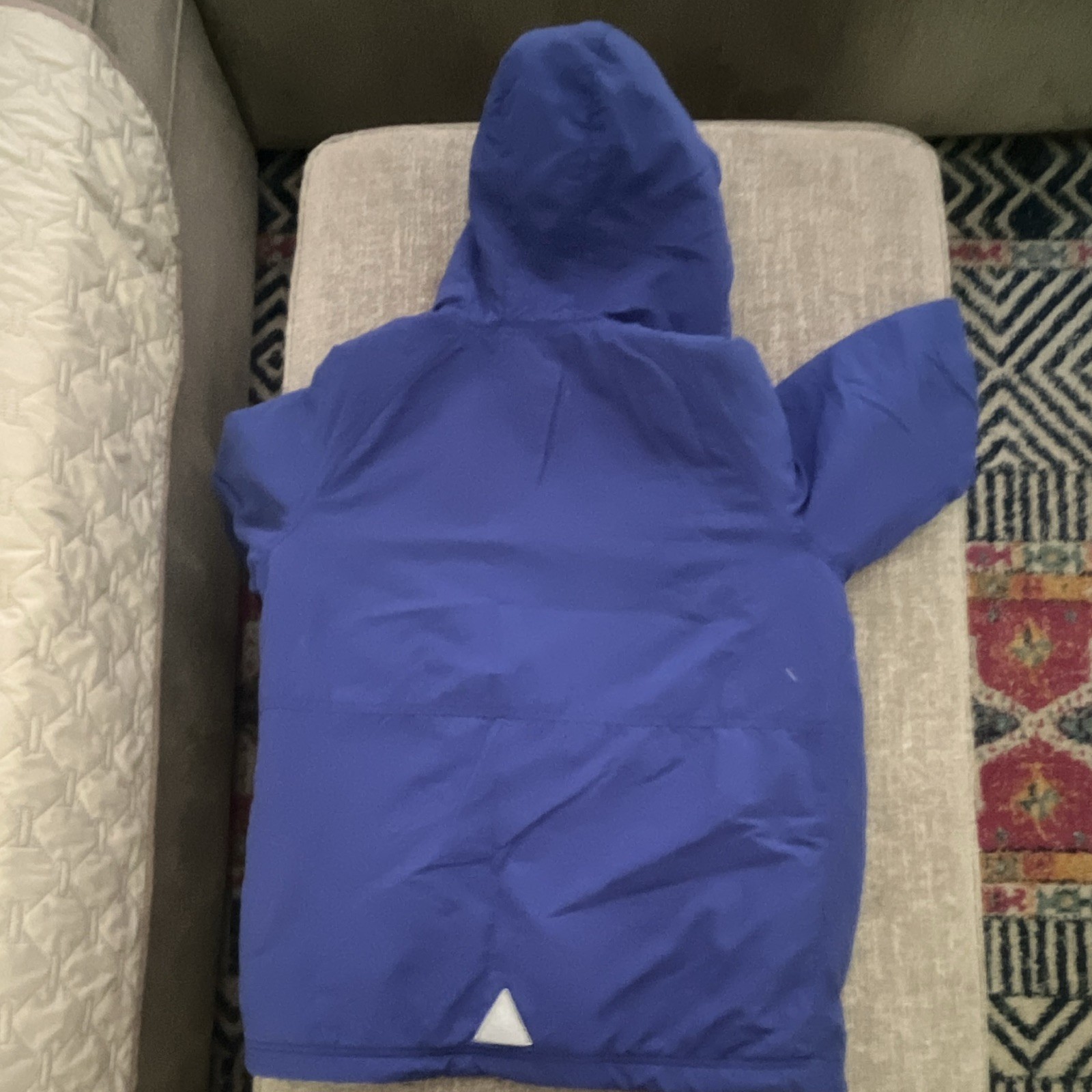 L.L.Bean Kids Blue Hooded Insulated Full Zip Quilted Nylon Jacket L 14-16