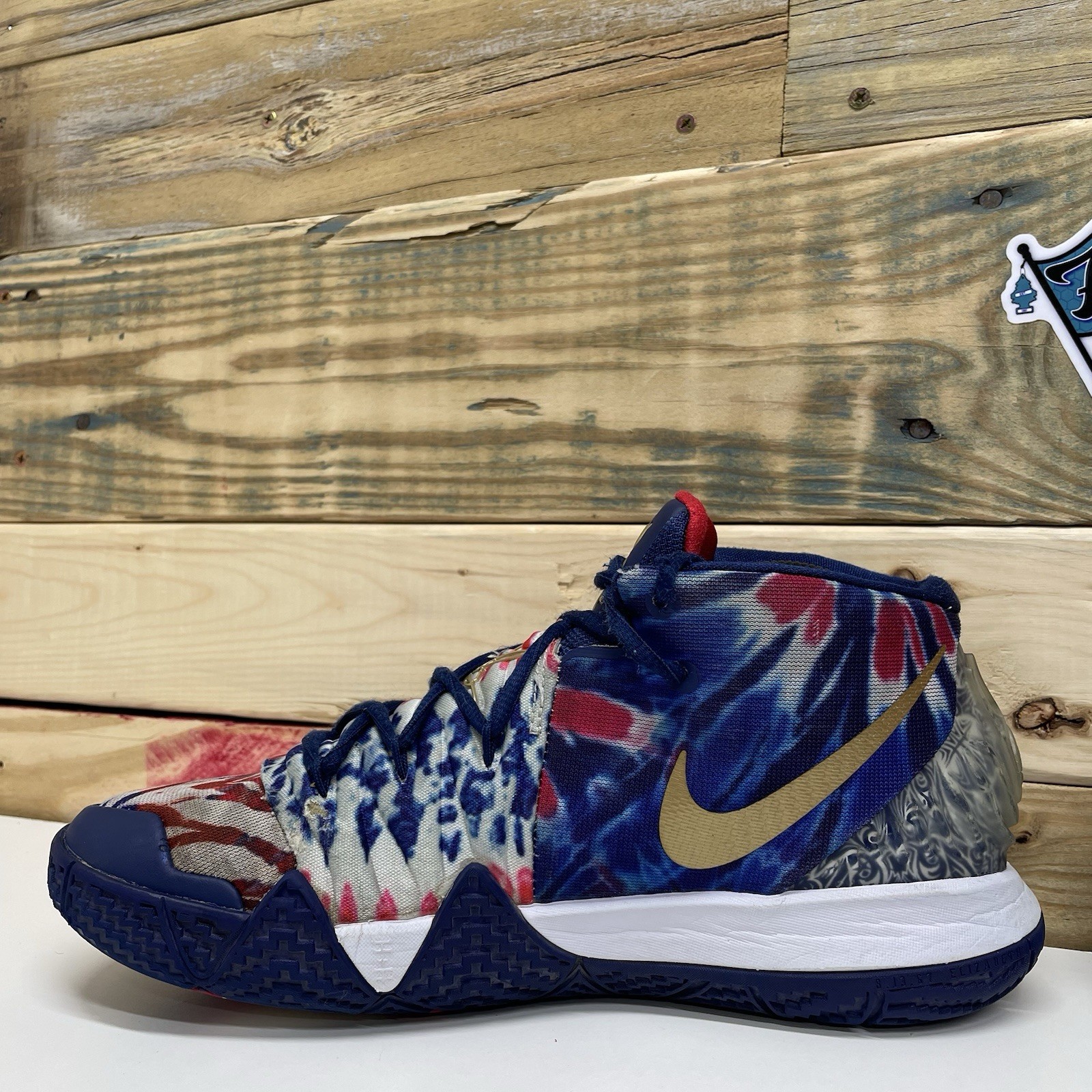 Nike Kybrid S2 “What The” USA Basketball Shoes Men’s Sz 8.5 Tie Dye Gold No Tag