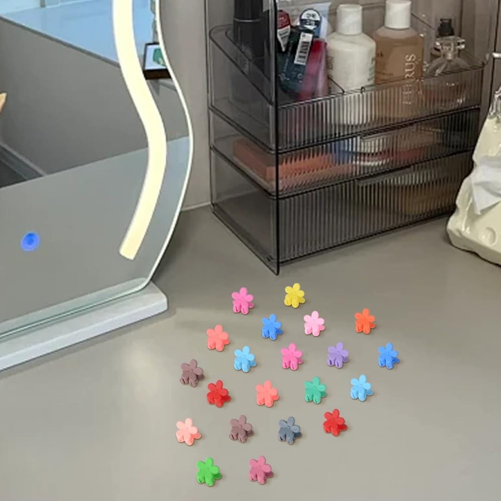 50Pcs Mini Flower Hair Clip Flower Clips,Colorful Mini Hair Claw,for Women, Girl