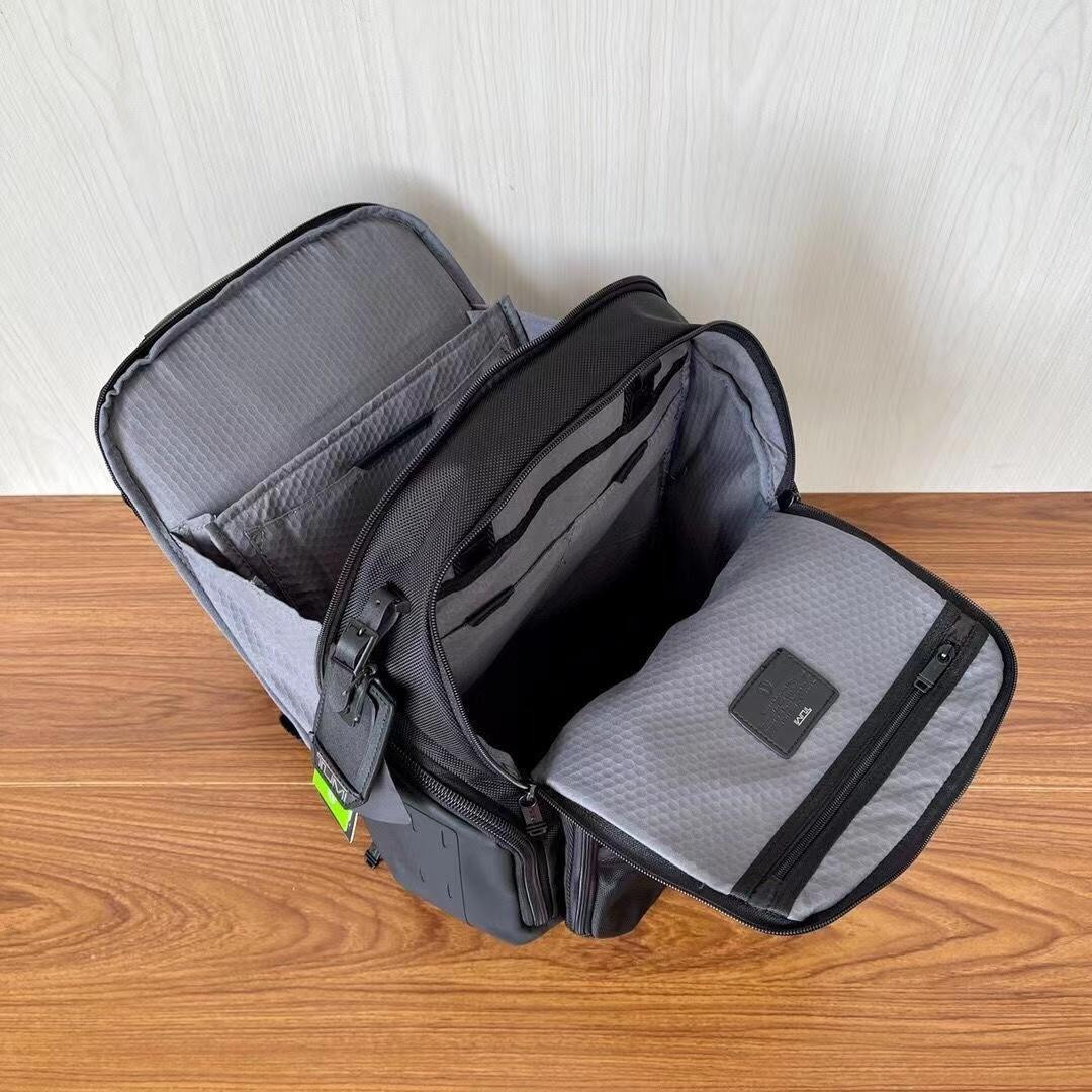 TUMI ALPHA BRAVO SEARCH 232789D Black Backpack Nylon Leather High Function NEW