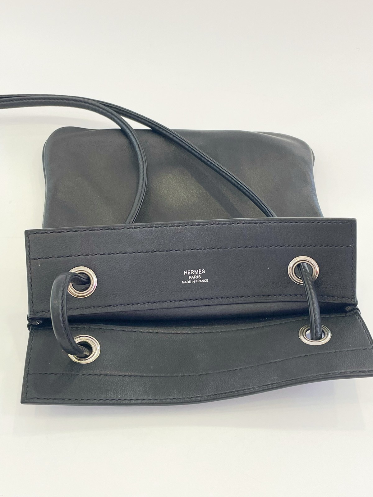 Hermes PHW Aline Shoulder Bag Leather Noir
