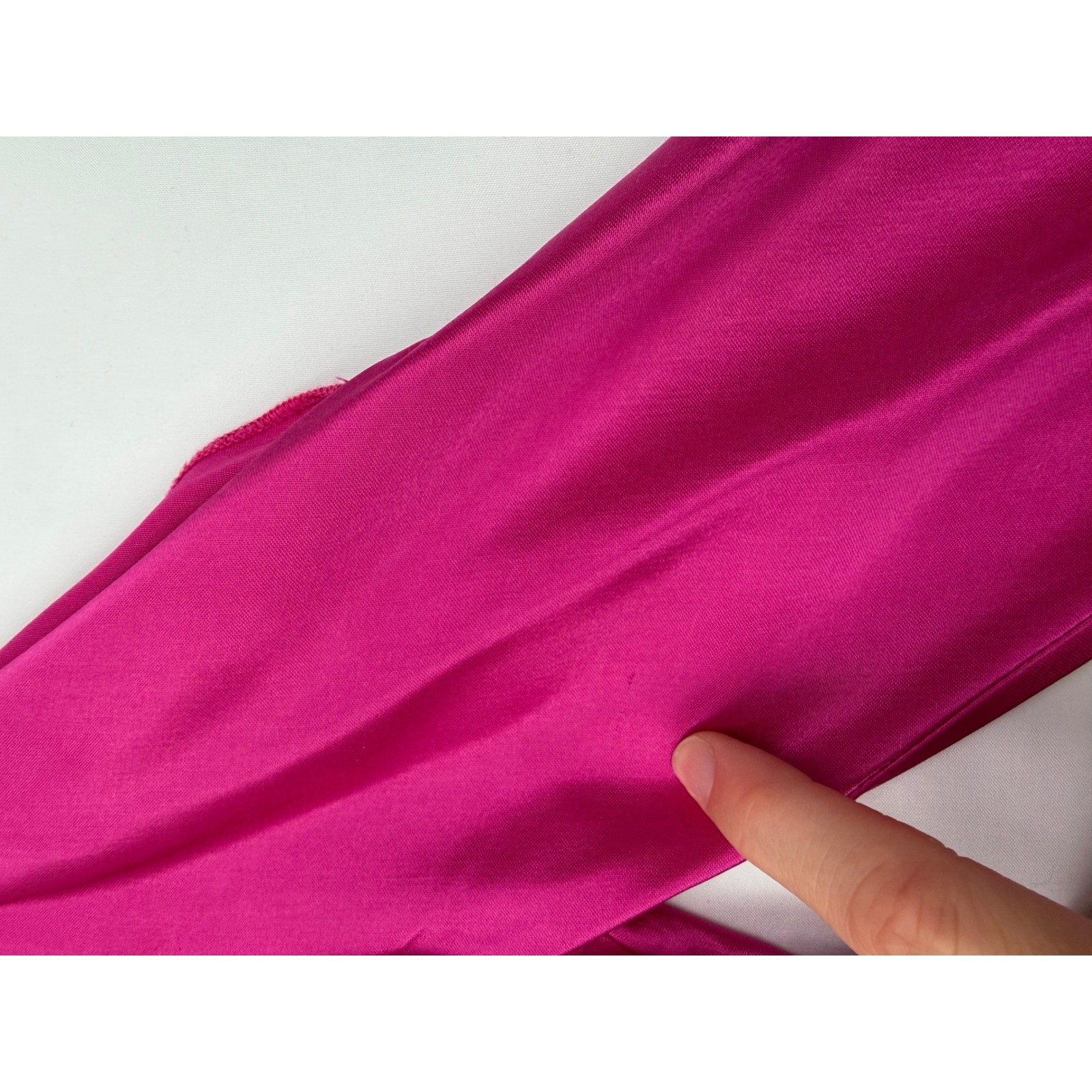 Cache Womens Fuchsia Pink Satin Cold Shoulder Bell Sleeve Cutout Blouse Size 6