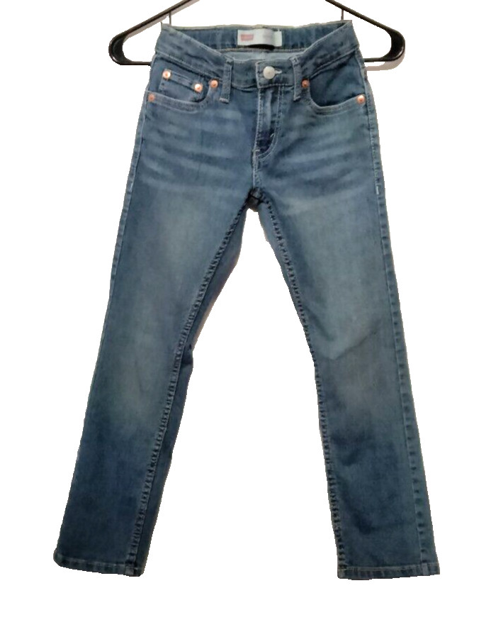 Levis Boys Blue Jeans 511 Slim Fit Denim with Reflective Details 8 Reg W24 L25