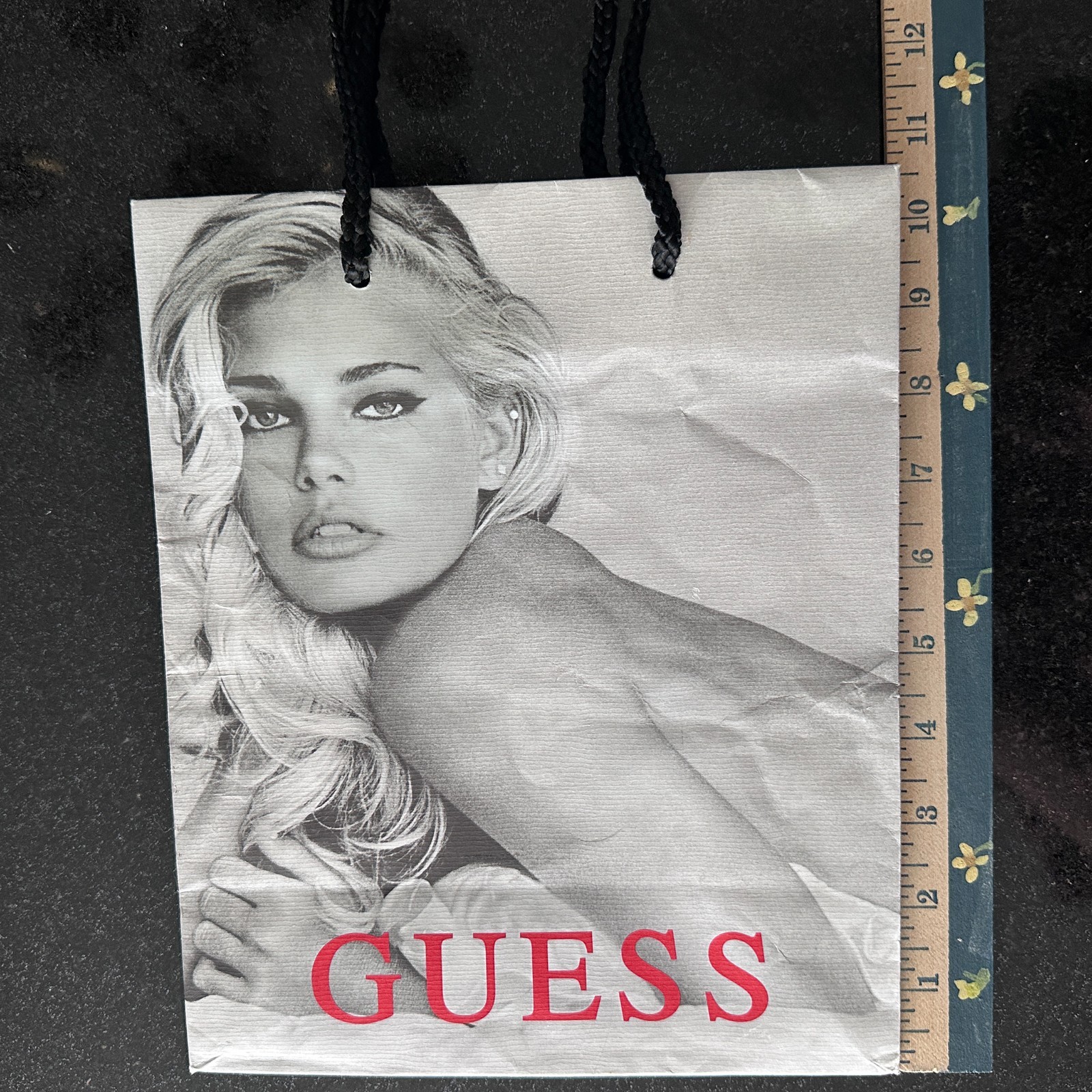 Anna Nicole Smith 1992 Guess paper bag limited addition 10.5 x 8.5 x 4.5 inches