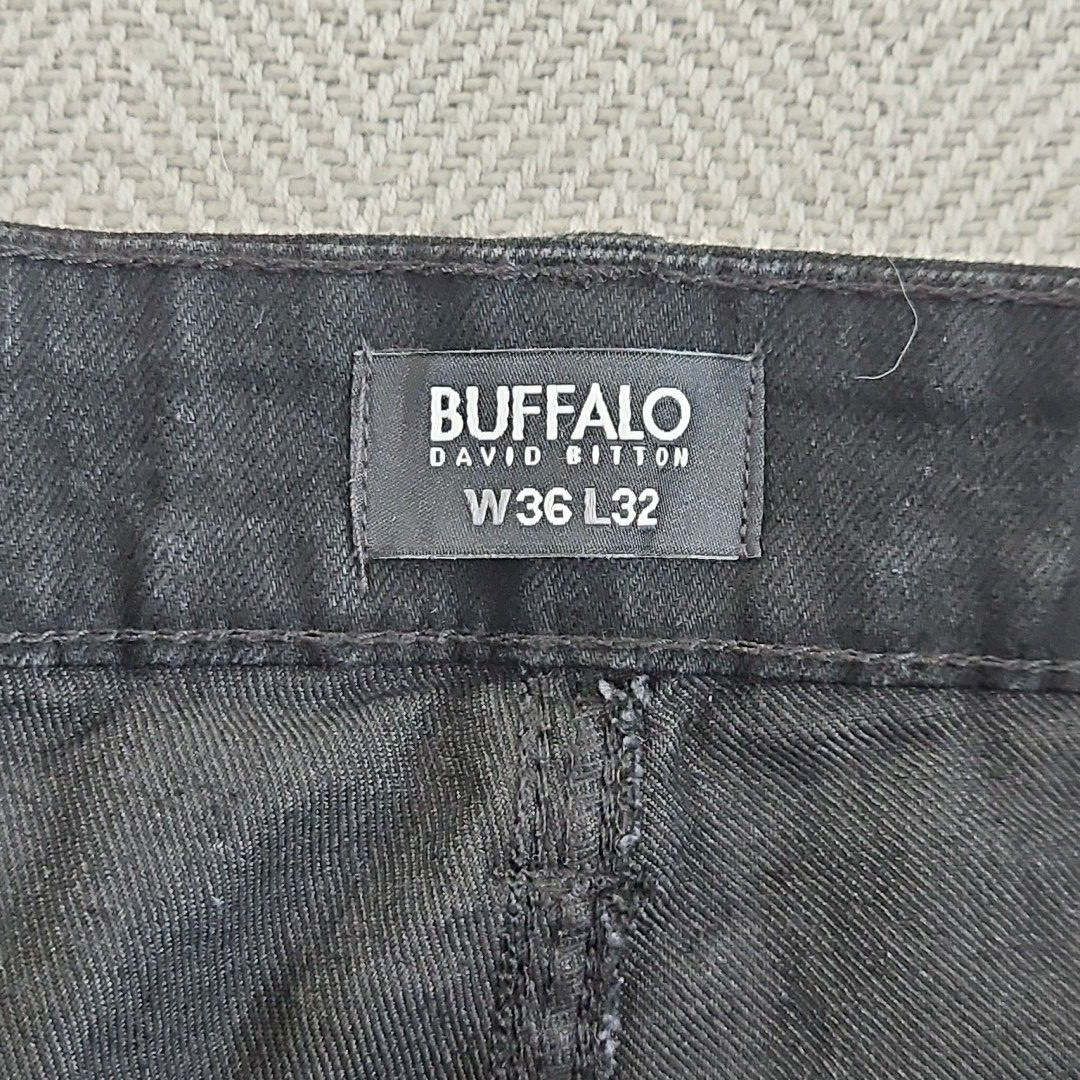Buffalo David Bitton Ash Jeans Men’s Size W36 L32 Black Slim Fit NWT Classic