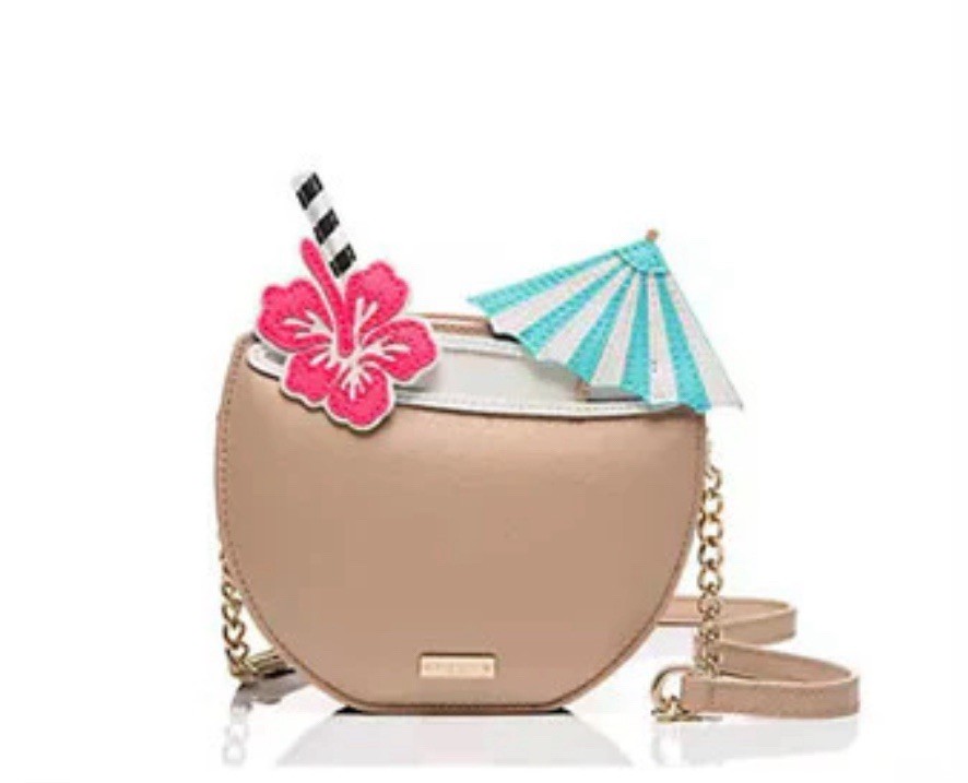 HTF Kate Spade New York Breath Of Fresh Air Coconut Drink Crossbody Bag RARE