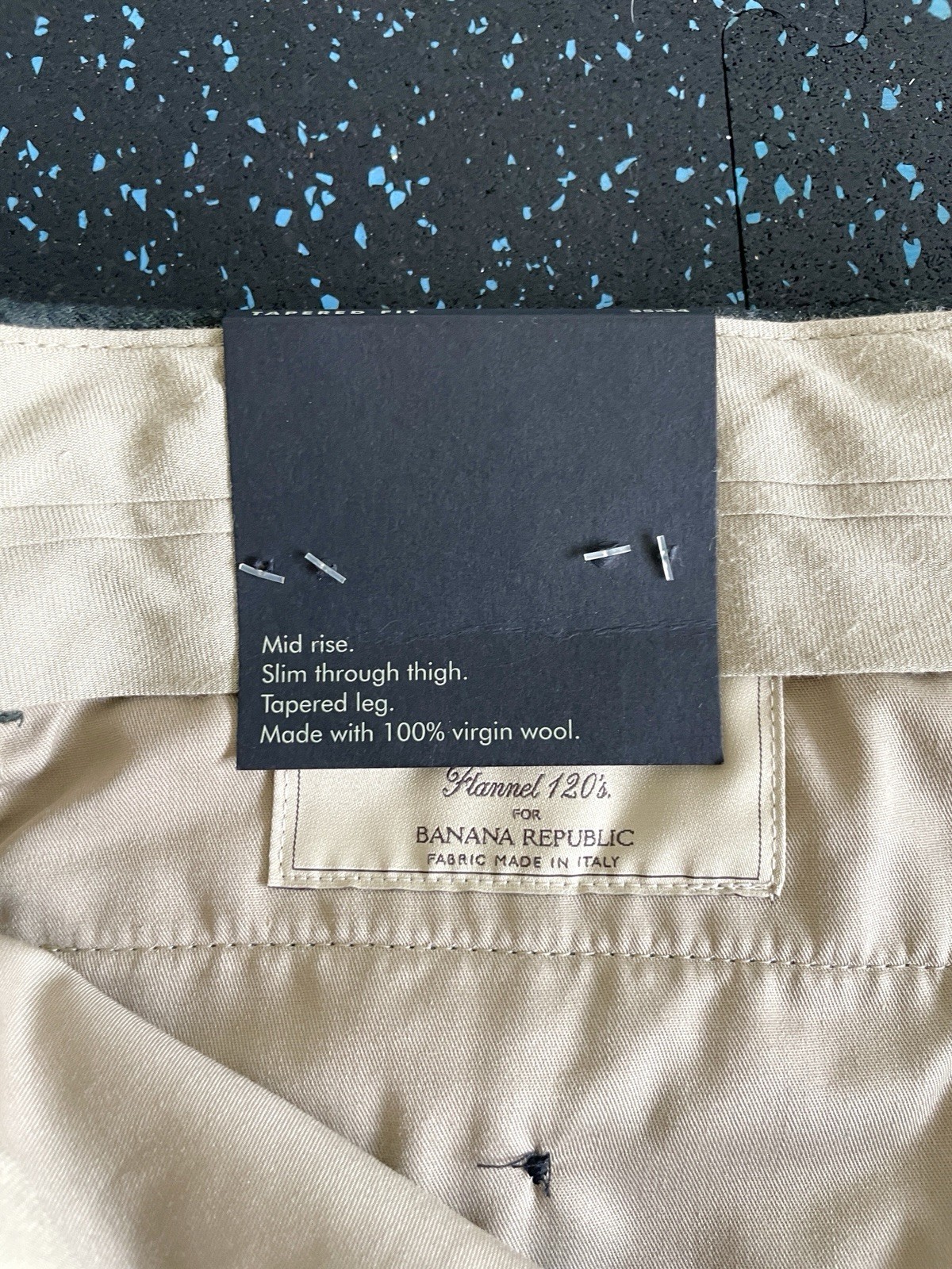 Banana Republic 100% Virgin Wool Tapered Fit Grey Dress Pants 35×34 NWT