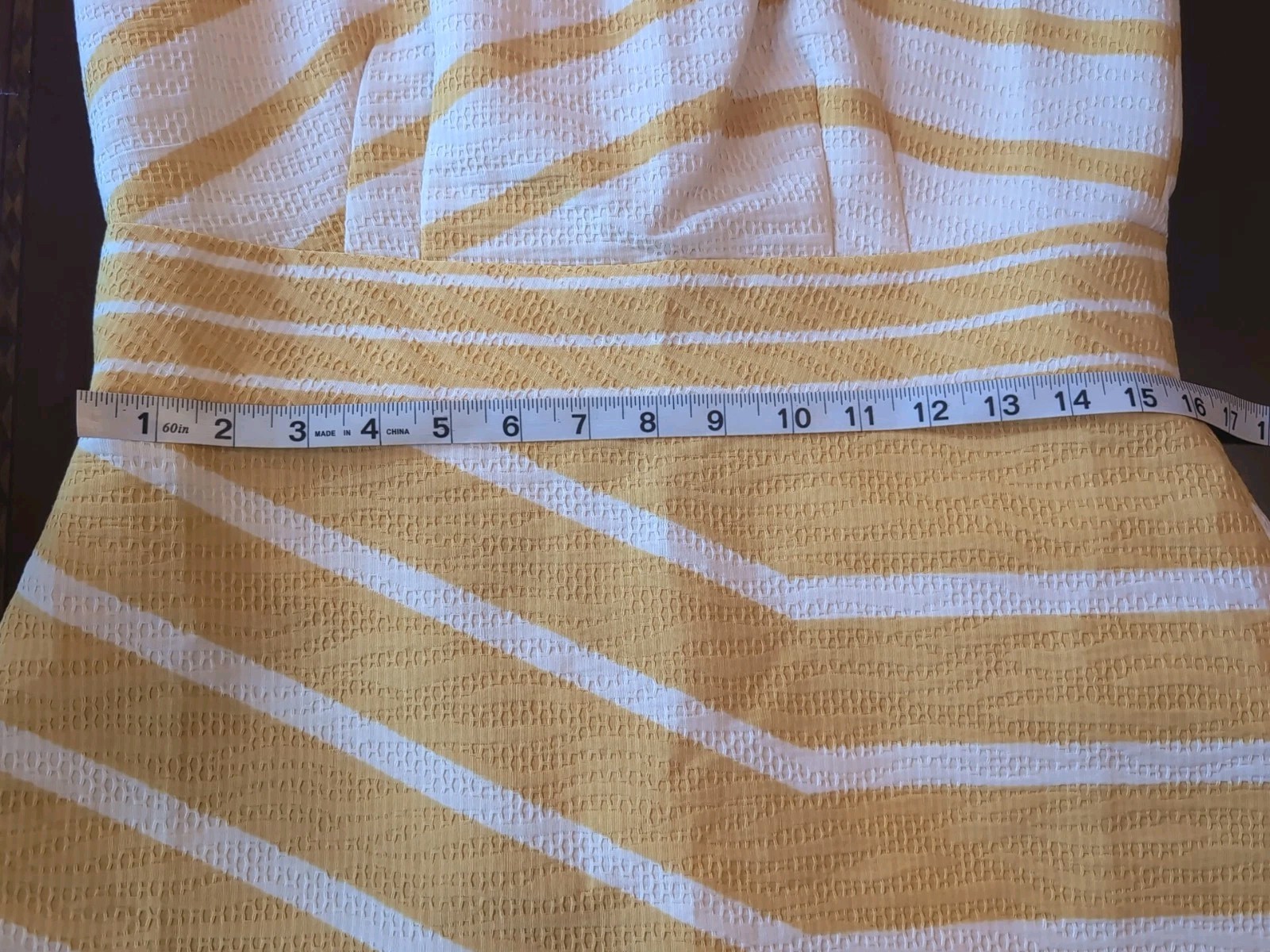 The Limited Yellow & Beige Striped Sleeveless Summer Dress Women’s Size 12,EUC