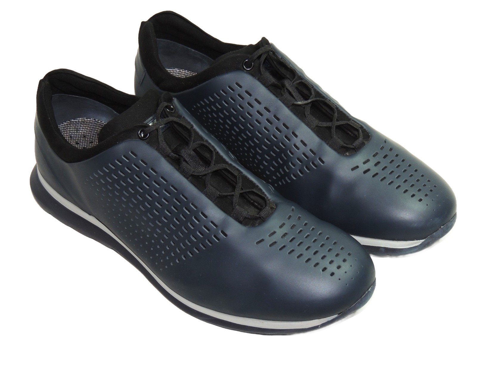 Z Zegna Navy Blue Sneakers Casual Shoes Mens USA Size 13 – Made in Italy