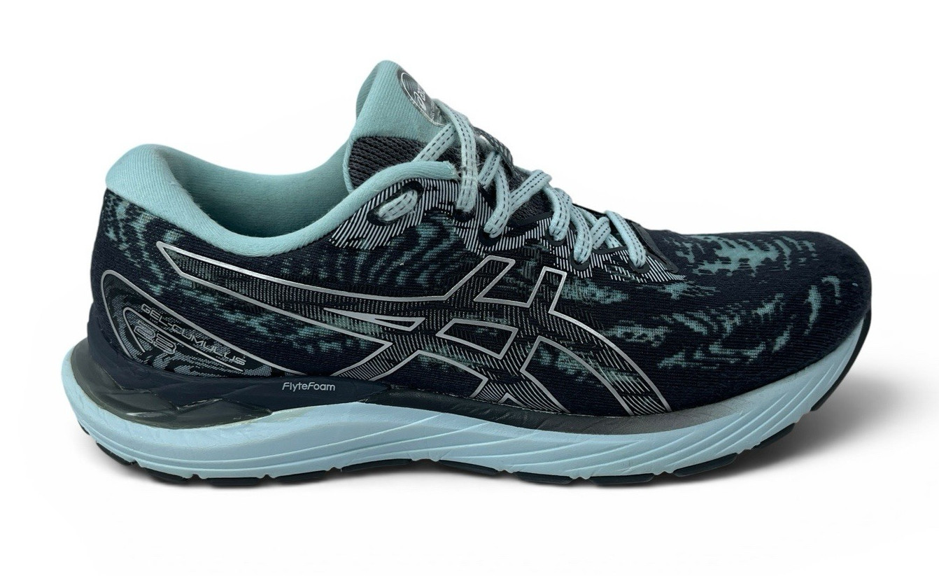 ASICS Gel Cumulus 23 Gray & Teal Sneakers Running Shoes Women Size 9.5