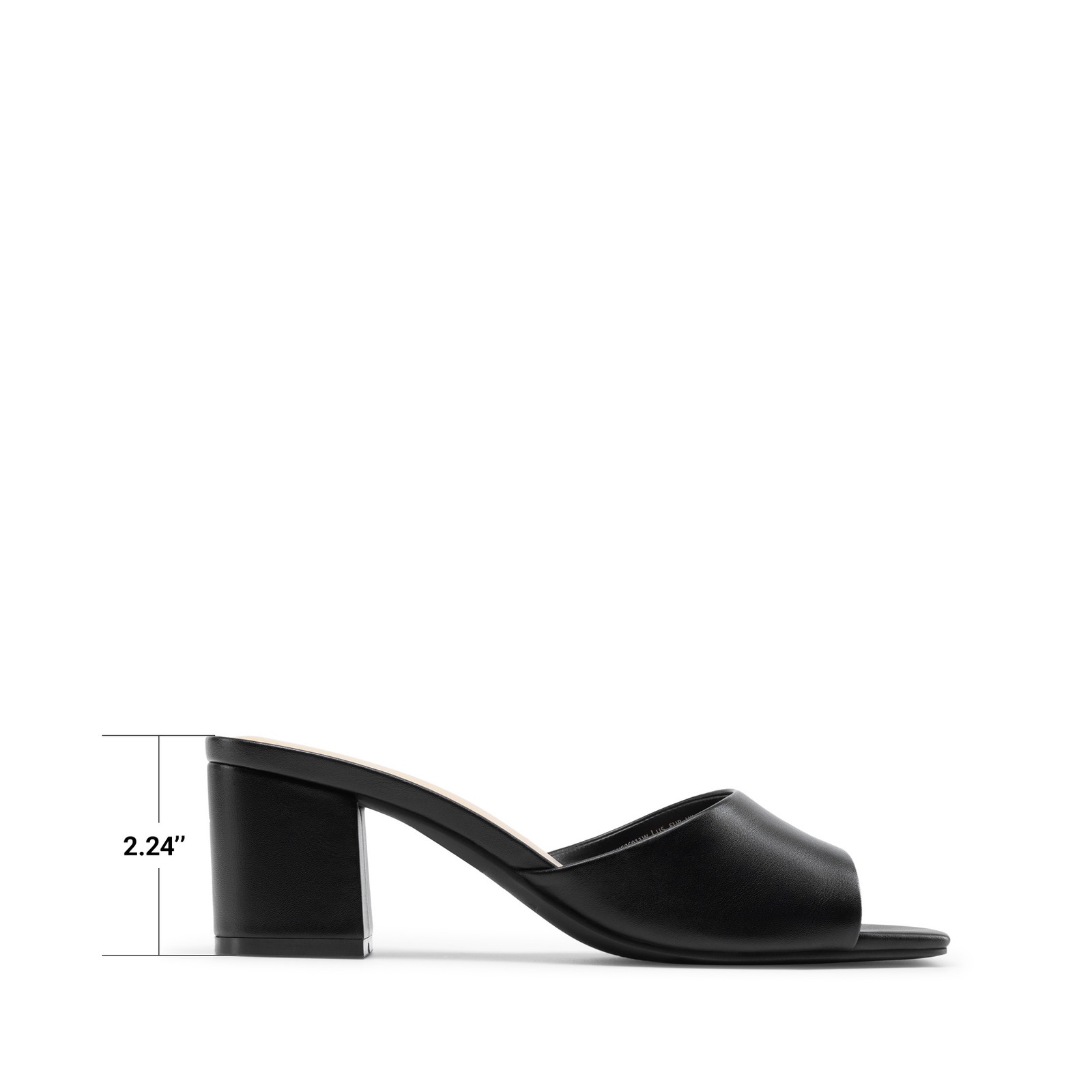 Women Square Toe Slide Sandals 2.24″ Block Slip On Comfort Mules Heeled Sandals